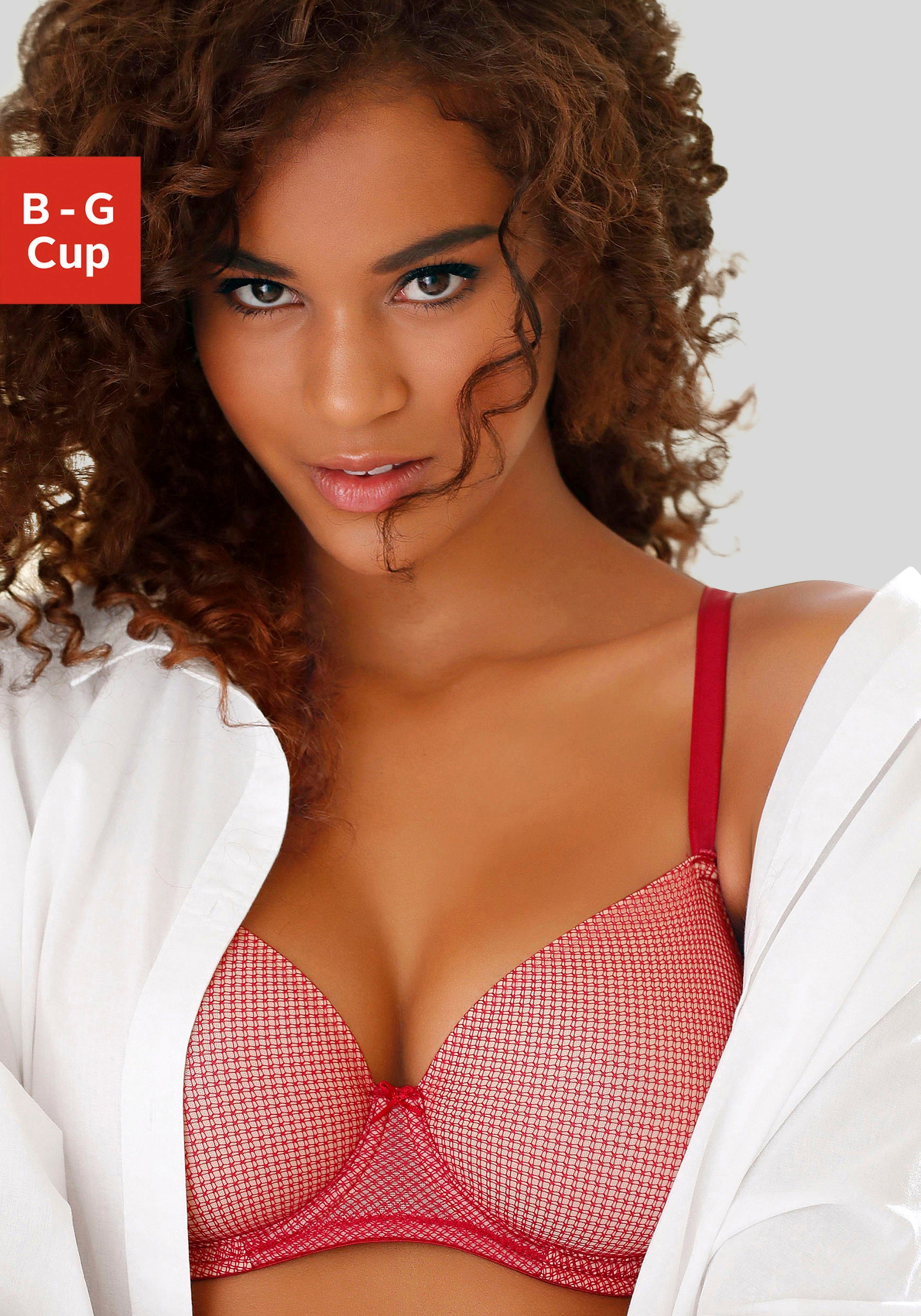 Lascana Bh met steuncups Invisible Pink met spacer-schalen, perfect onder witte kleding
