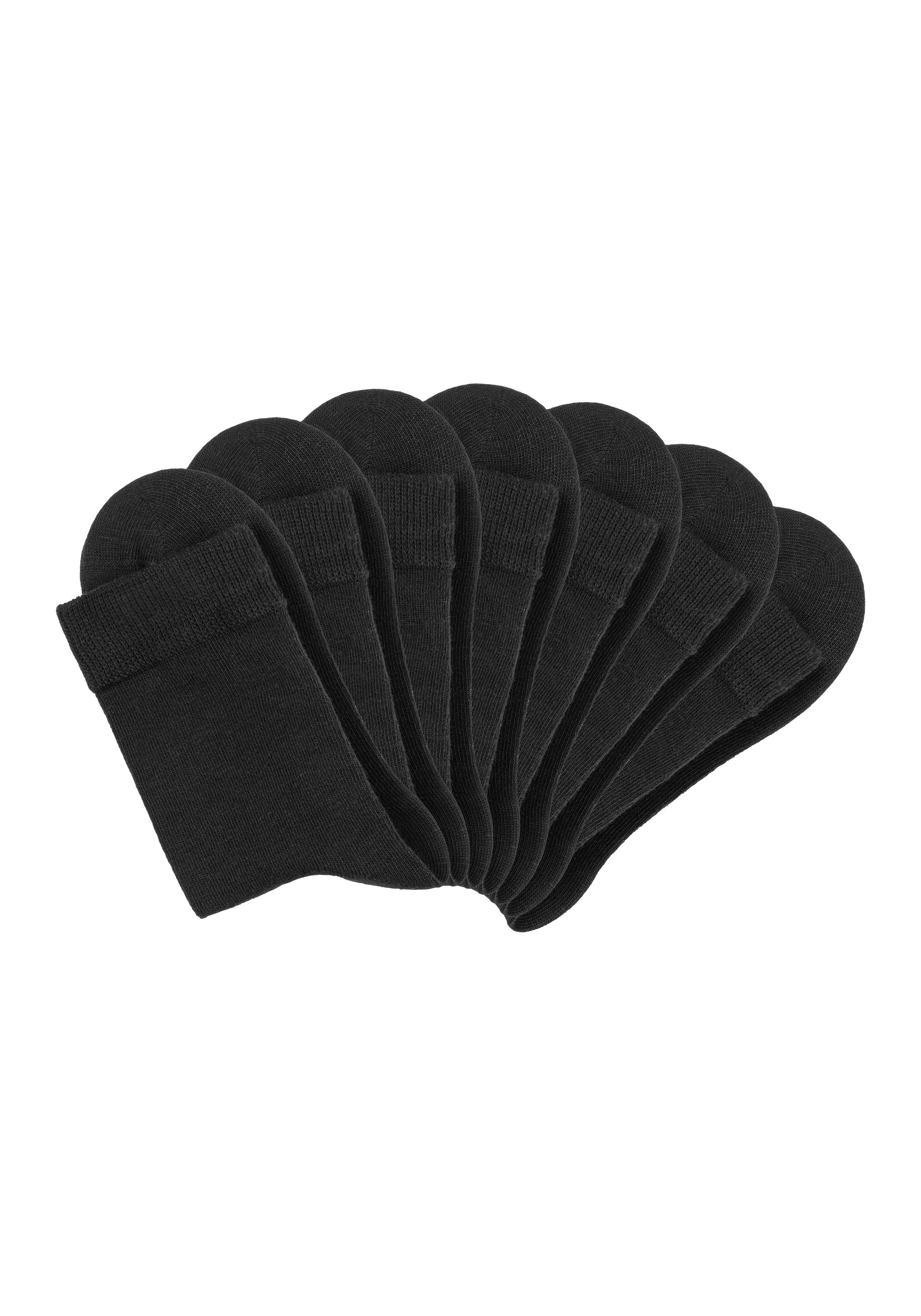 Lascana Basic sokken in kleurrijke mêleekleuren (set, 7 paar) sokken maat 35-38 zwart