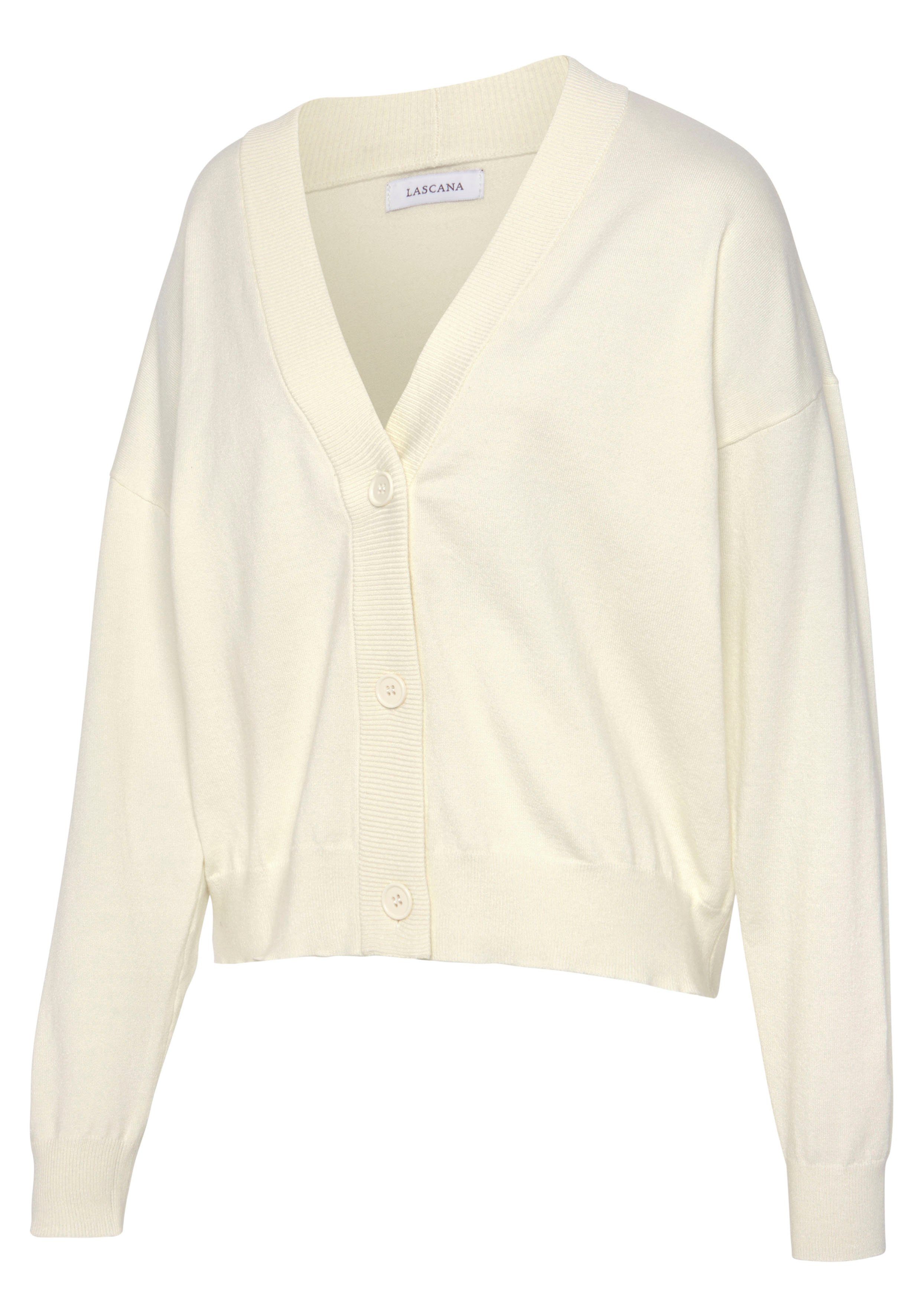 Lascana Vest -lounge jas in korte vorm, loungewear