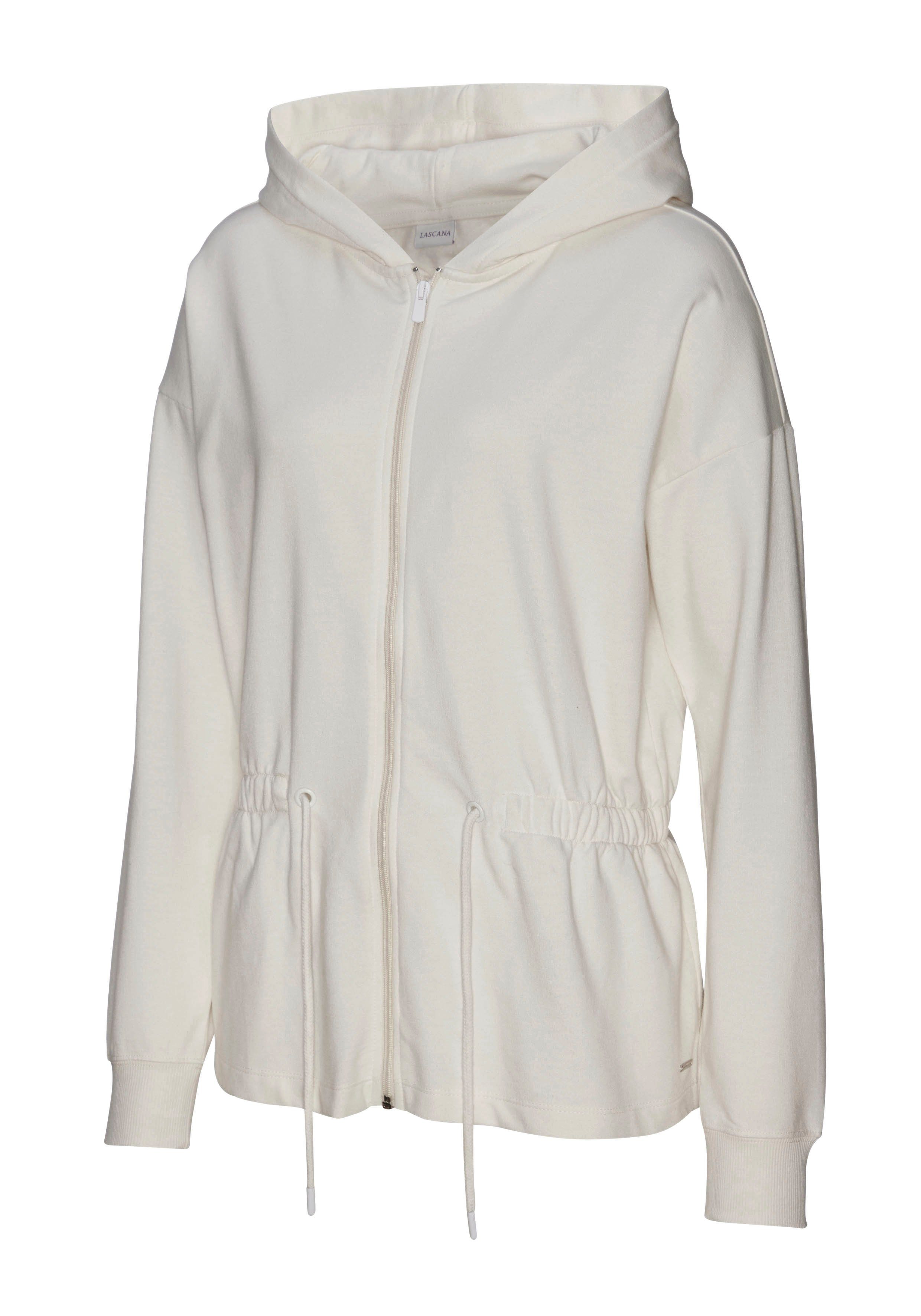 Lascana Sweatvest met tunnelkoord in de taille, loungewear, loungepak
