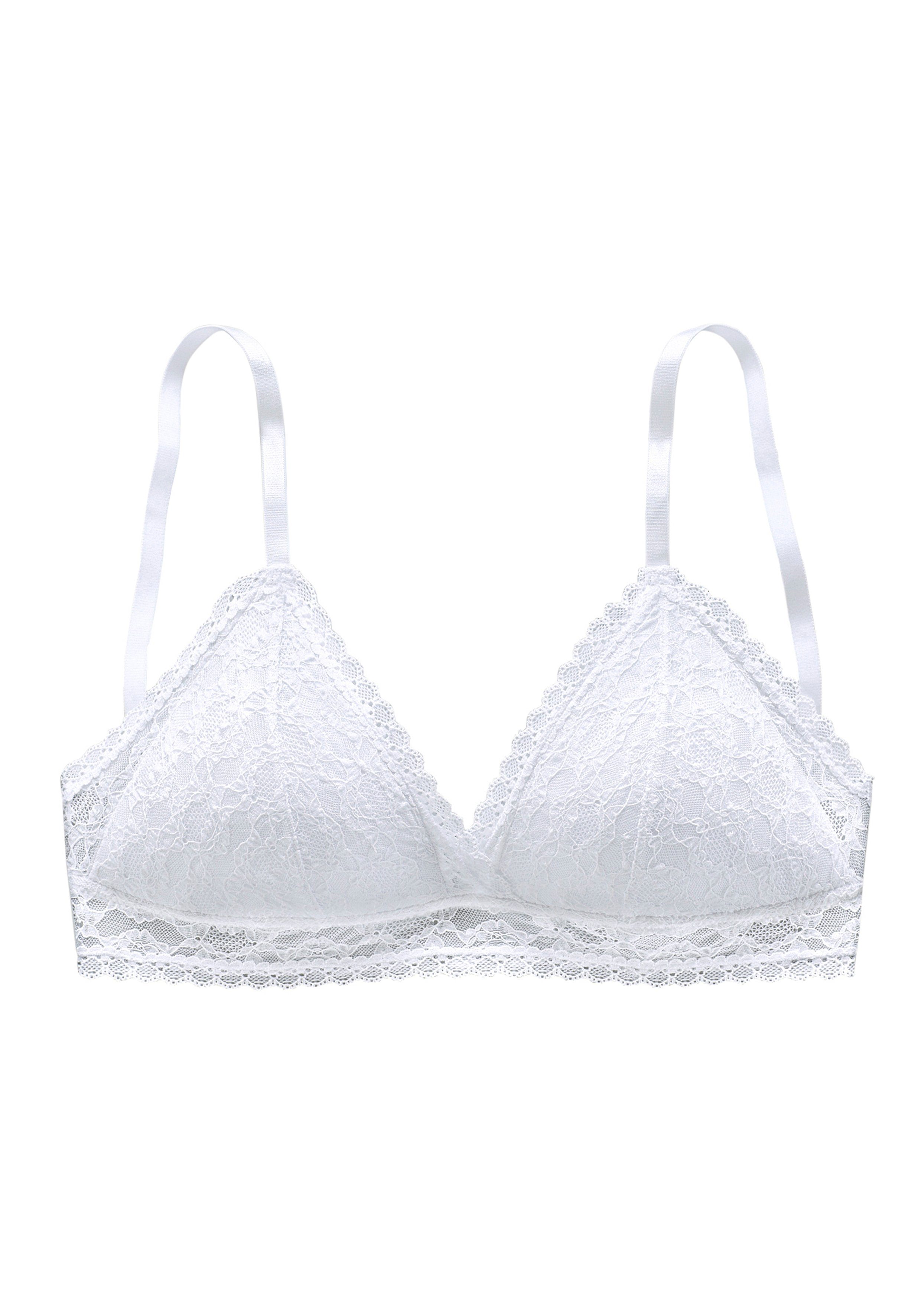 s.Oliver RED LABEL Beachwear Bralette Clarissse zonder beugels van fijn, gebloemd kant zonder sluiting en beugels