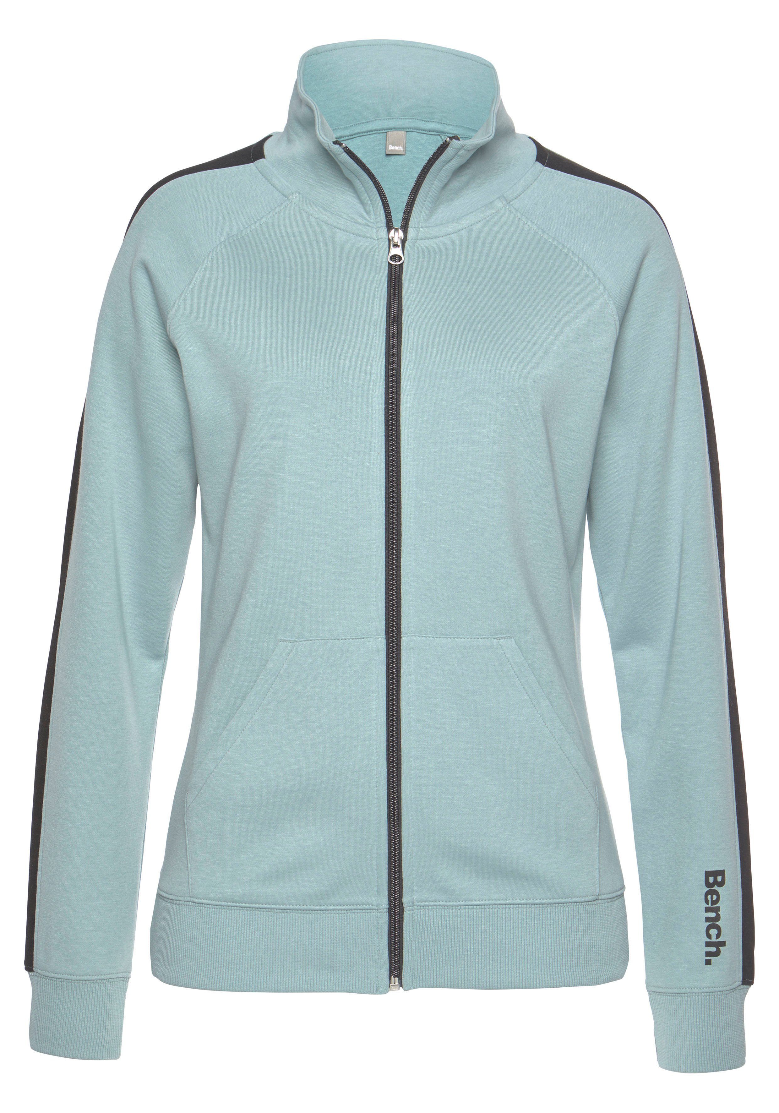 Bench. Loungewear Sweatvest met zijstrepen en staande kraag, loungepak