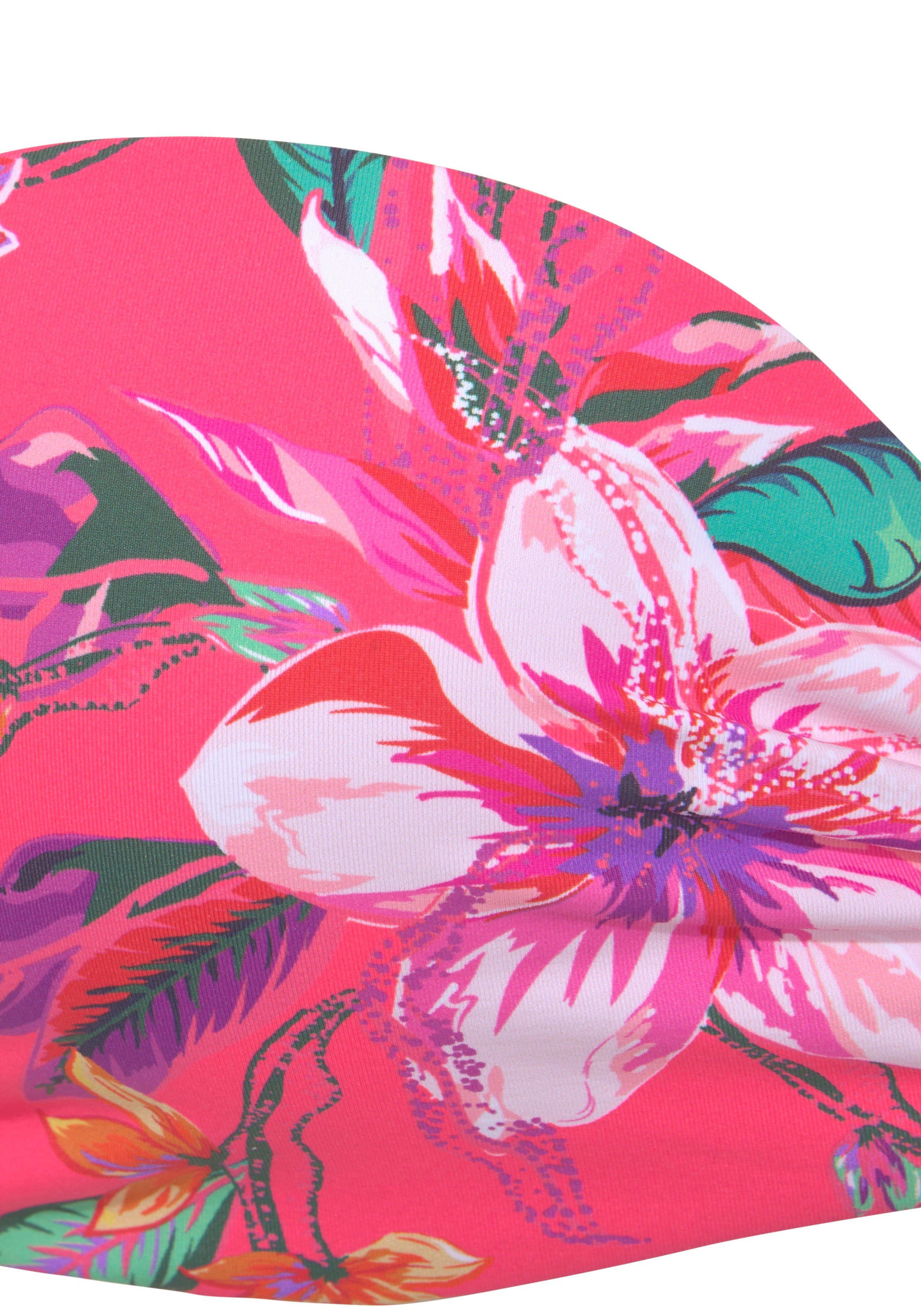 Lascana Beugelbandeau bikinitop MALIA met tropische print