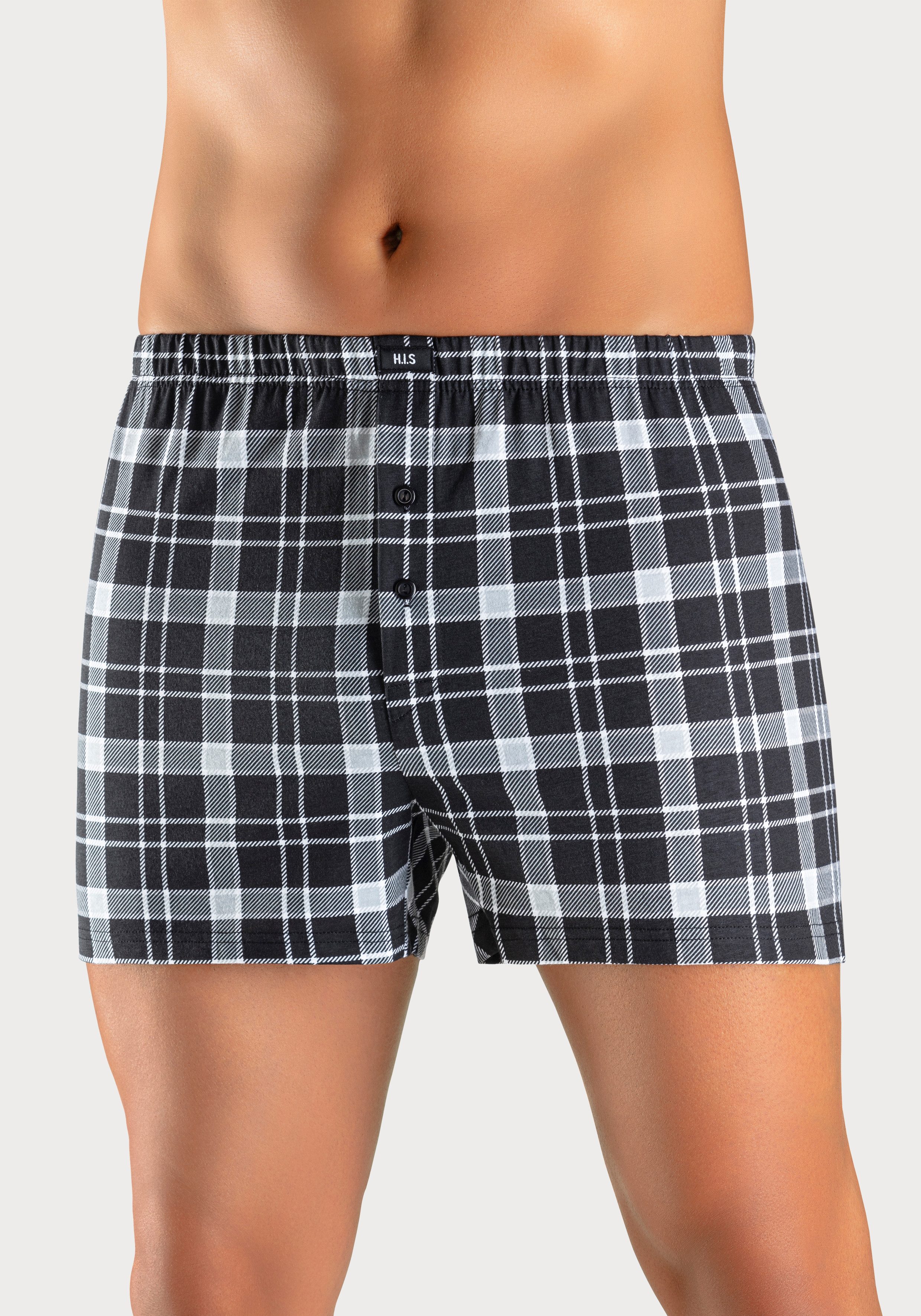 H.I.S Boxershort voor heren (set, 2 stuks) heren maat S zwart