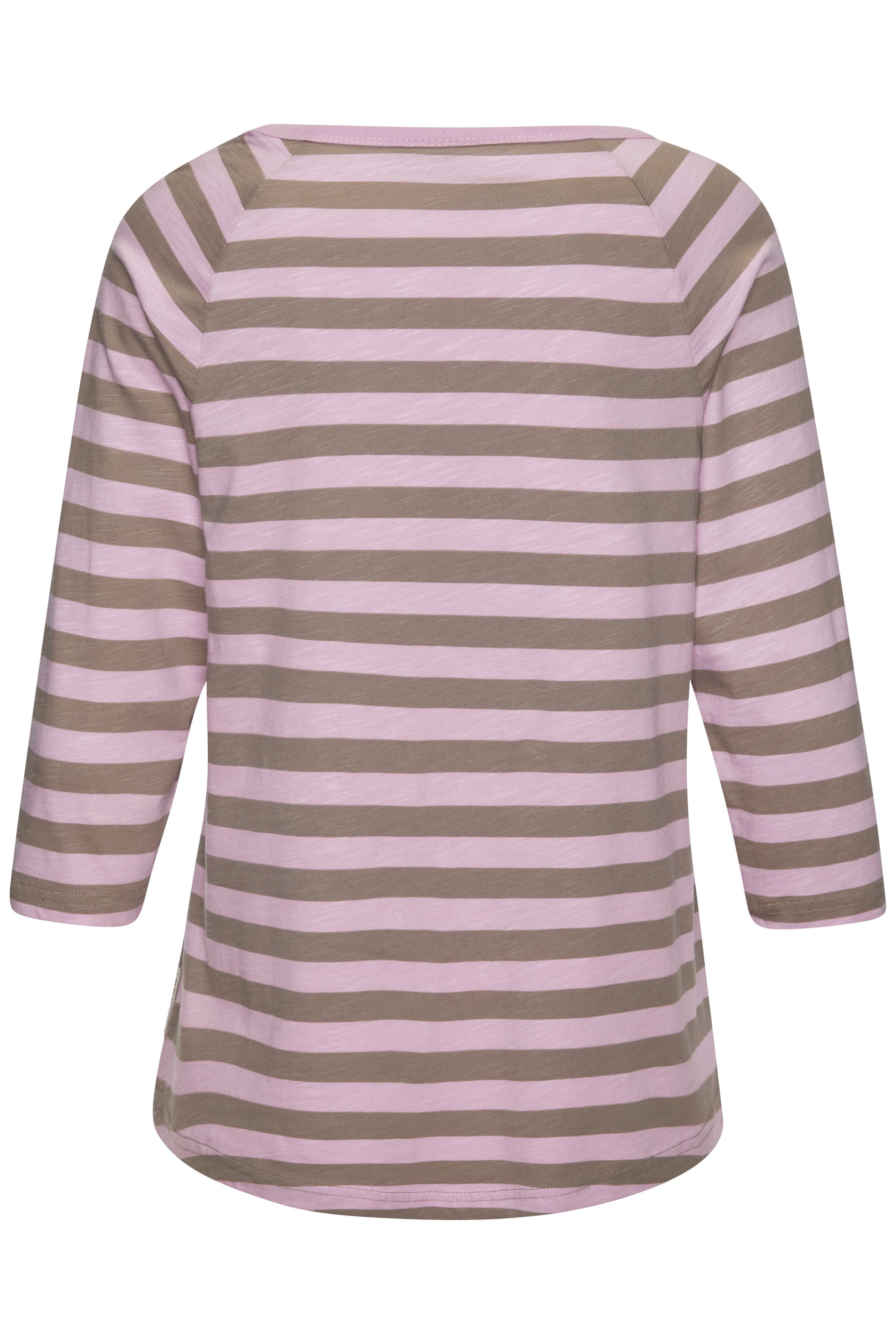 Elbsand Shirt met 3/4 mouwen met strepen, ronde halslijn, jersey shirt