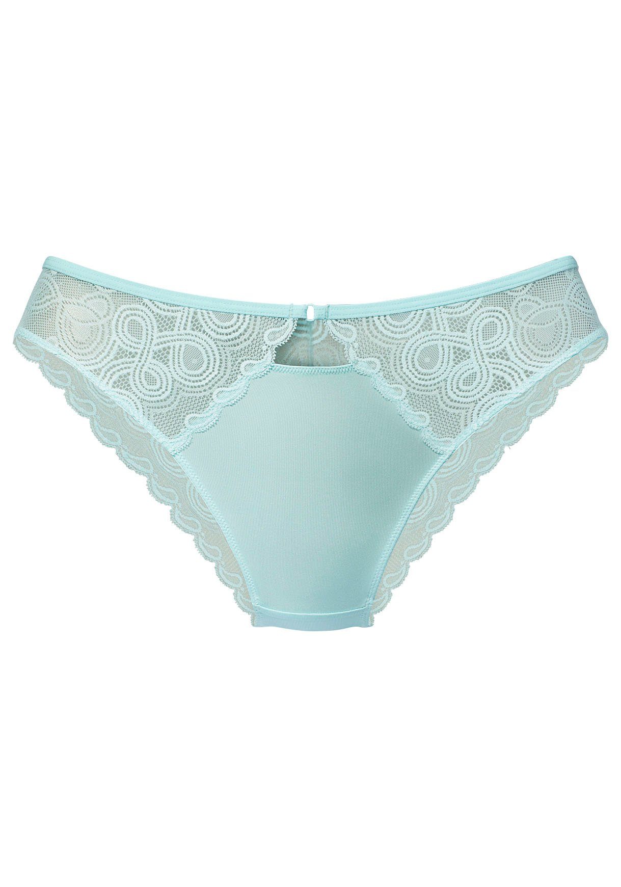 Lascana Tanga met extravagante kant-inzetten slips maat 48/50 blauw