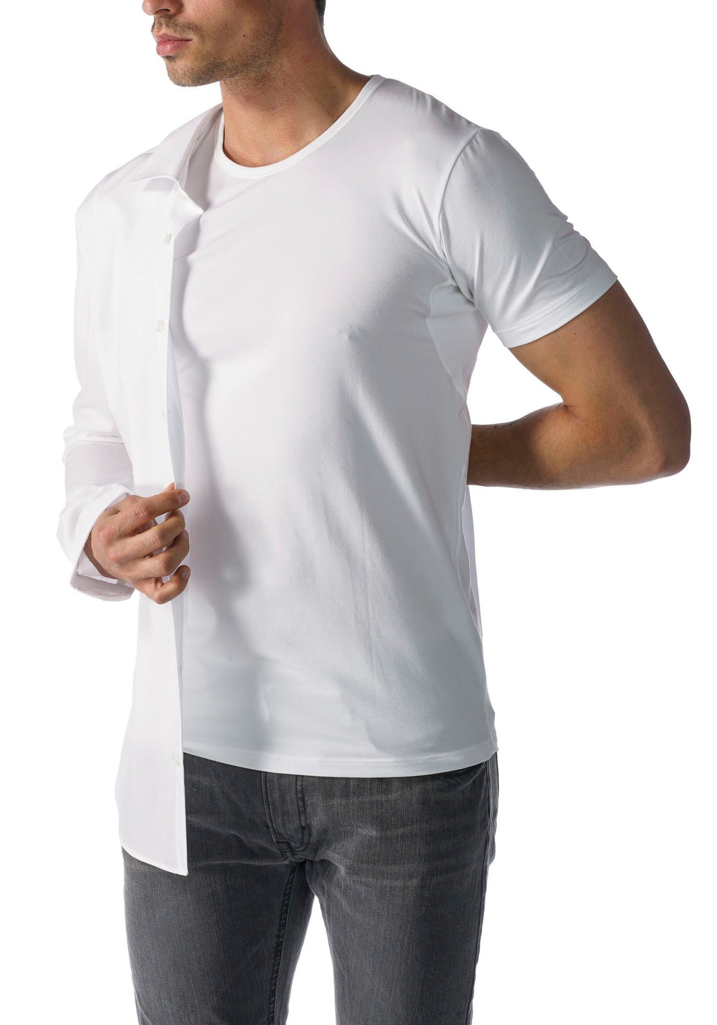 Mey Shirt voor eronder Dry Cotton Functional onder het businesshemd onzichtbaar, korte mouw