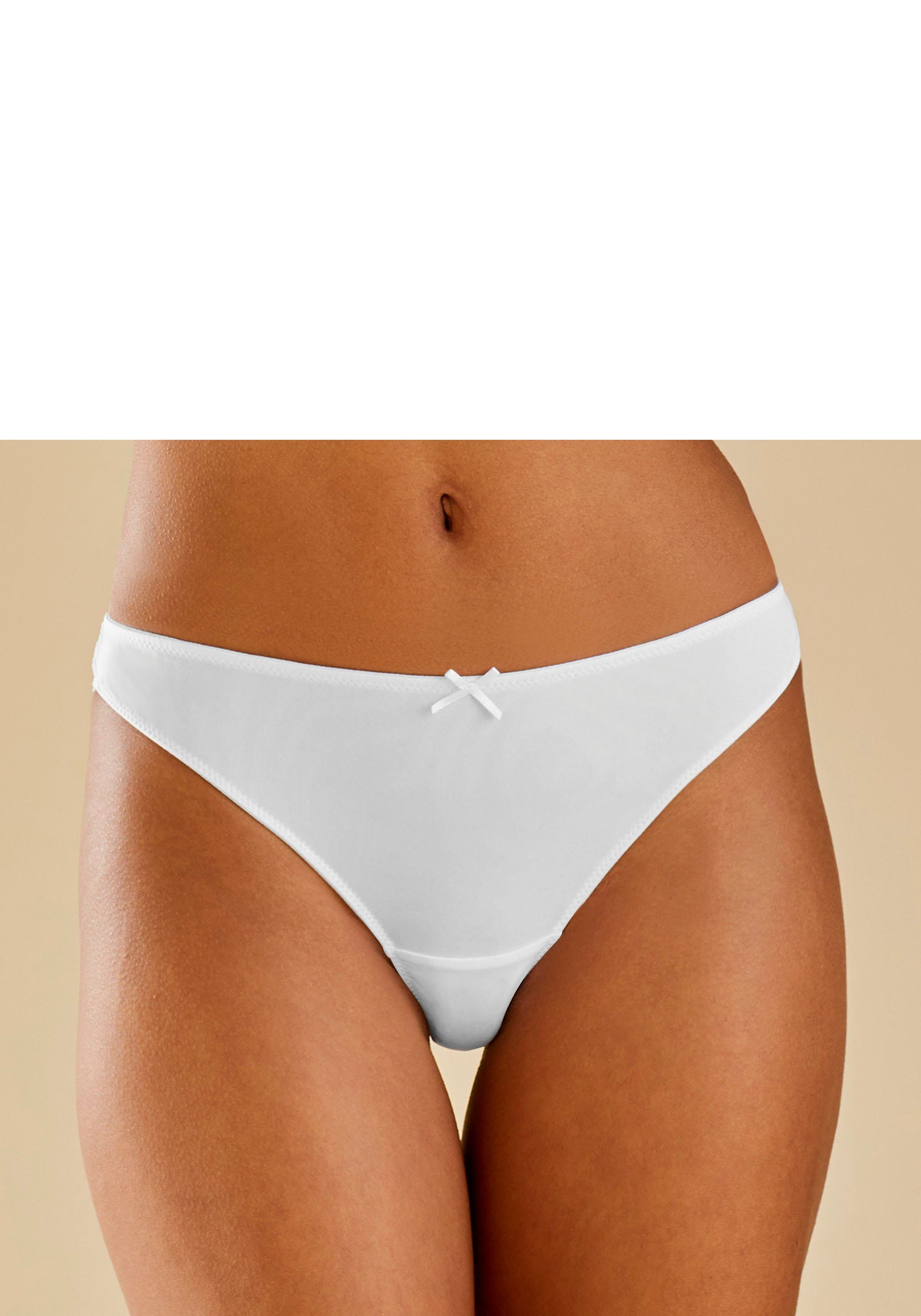 Petite fleur String achter geheel van fijne jacquard-kant (3 stuks)