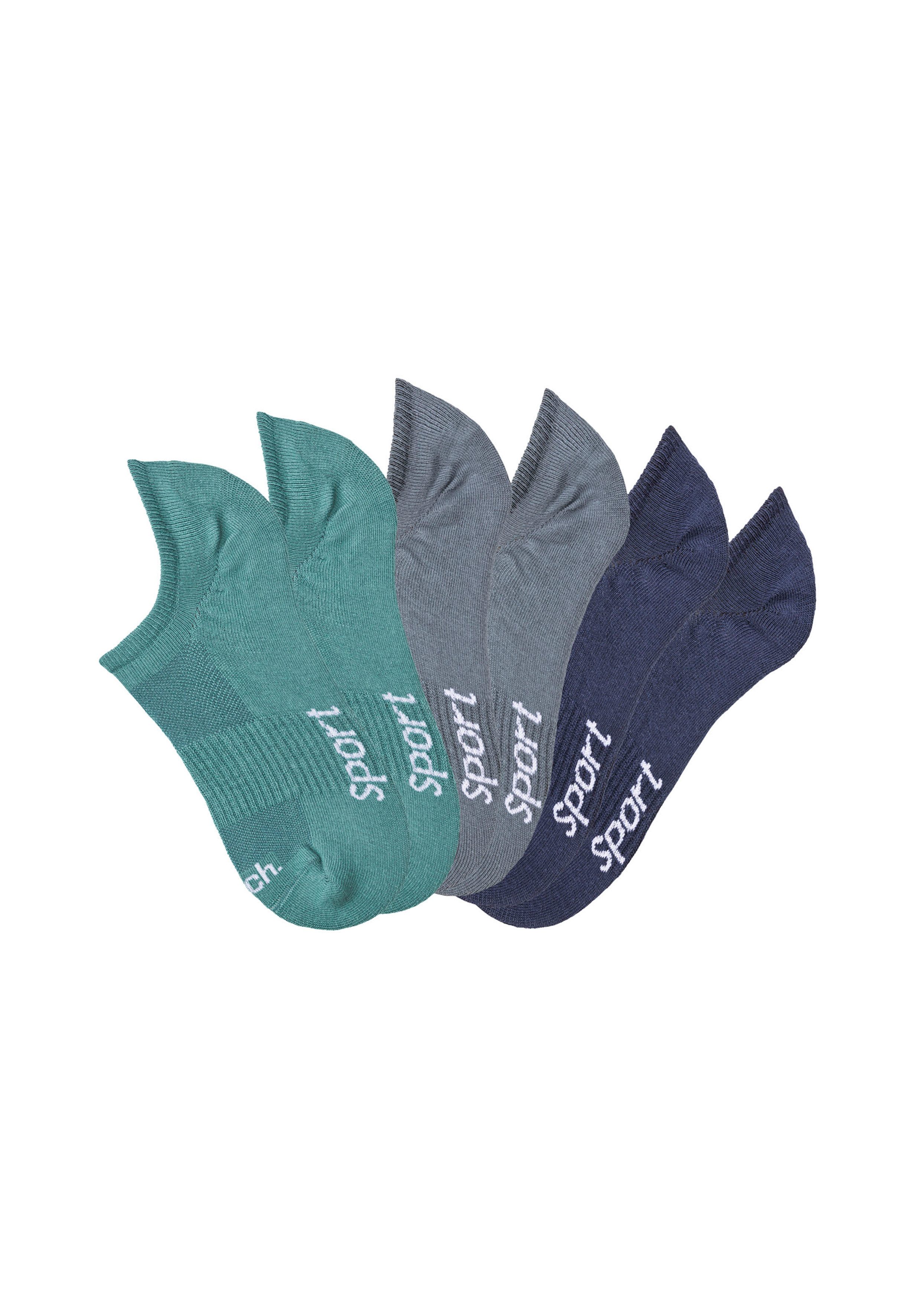 Bench. Sneakersokken Invisible niet zichtbaar in sneakers (set, 6 paar) heren maat 39-42 grijs