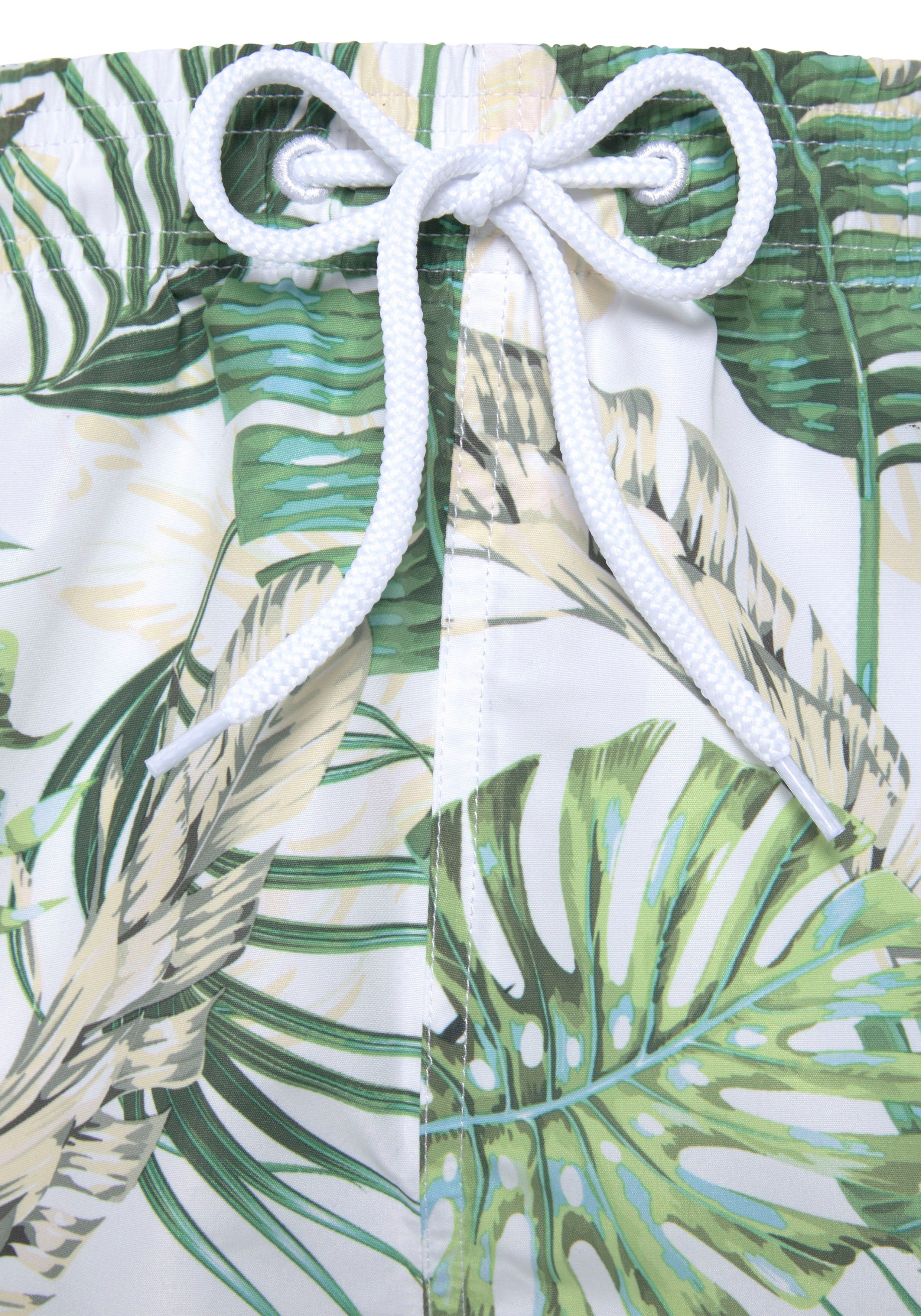 s.Oliver RED LABEL Beachwear Zwemshort Land in tropisch design