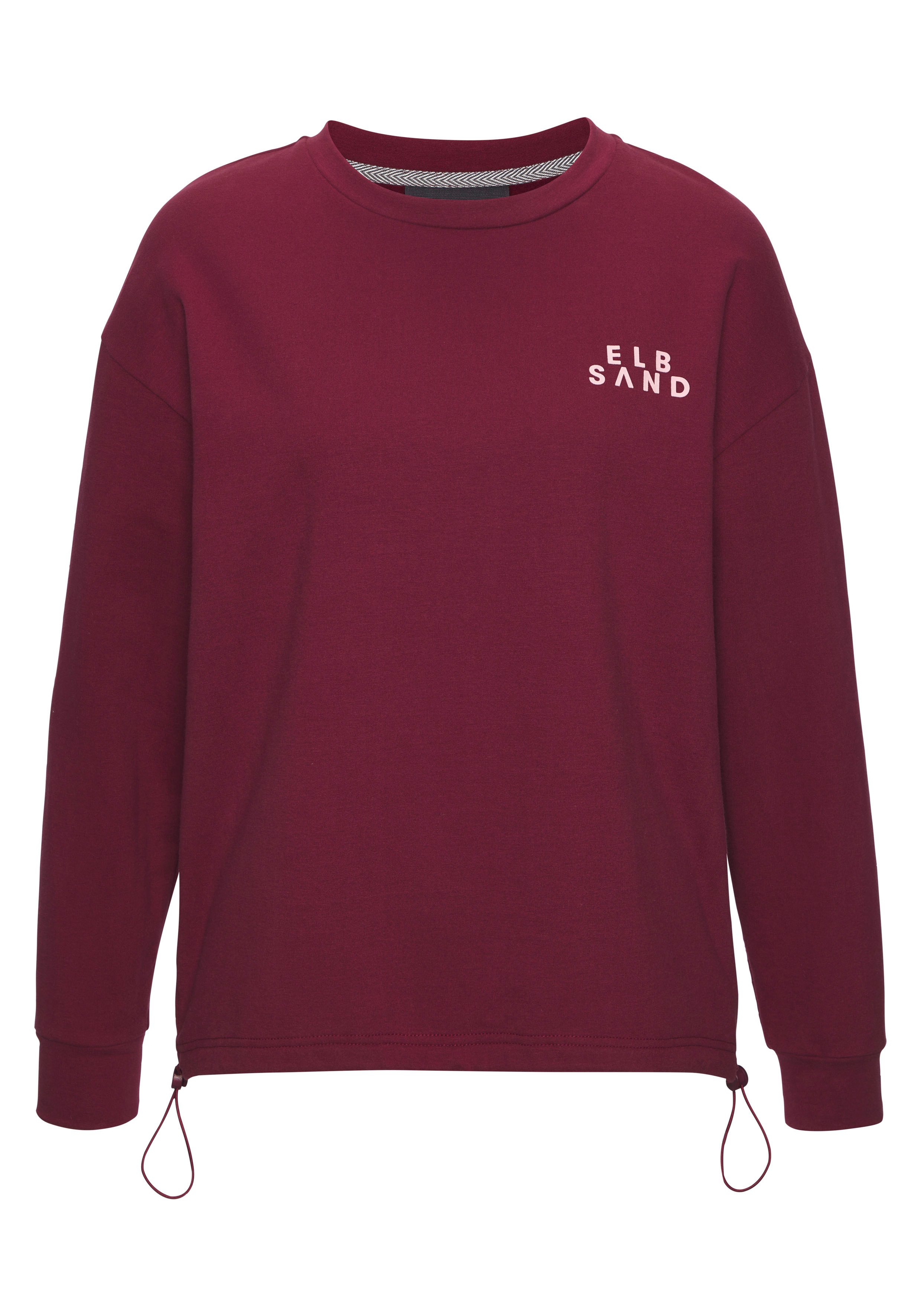 Elbsand Sweatshirt met verstelbaar elastiek aan de zoom