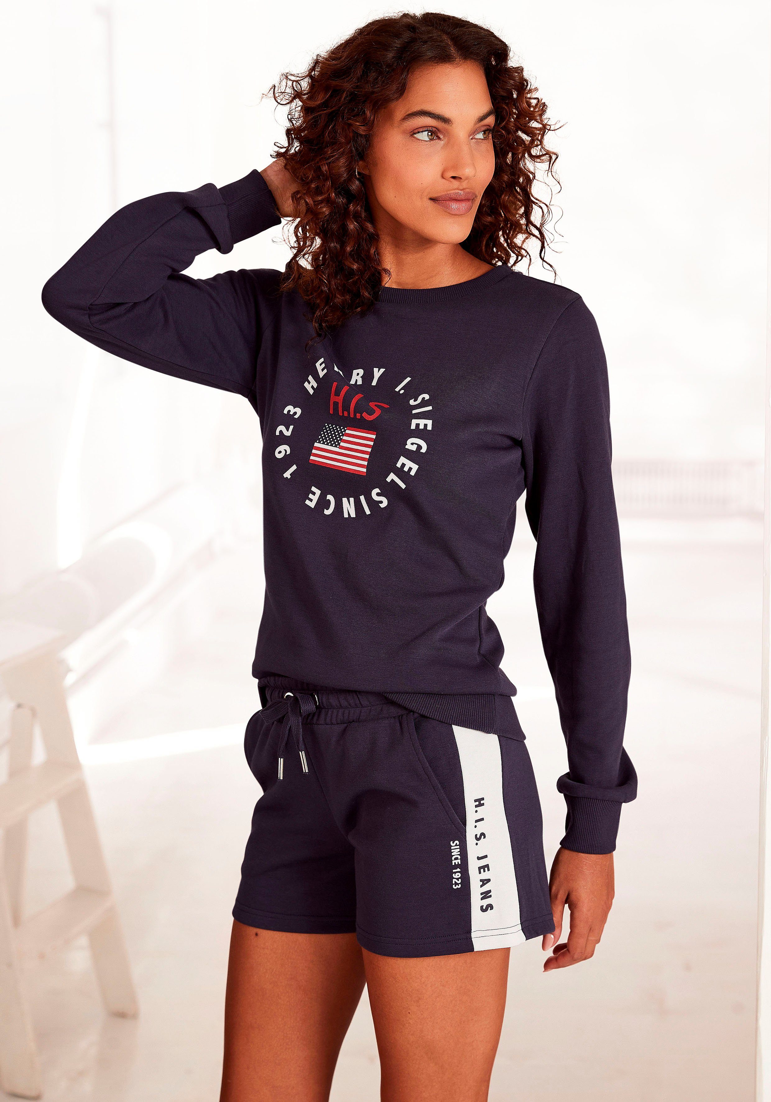 H.I.S Sweatshirt met logoprint, loungepak