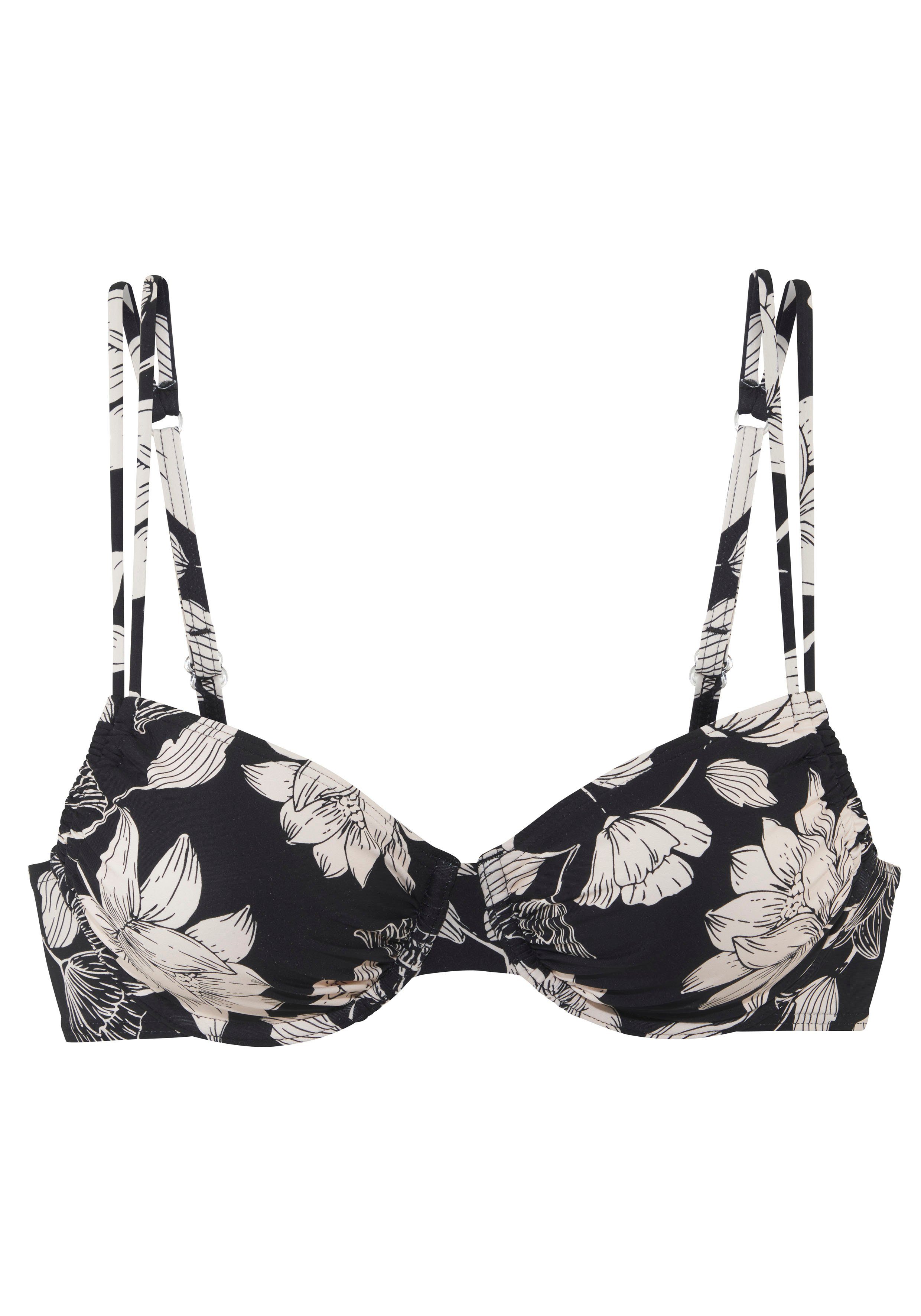 s.Oliver RED LABEL Beachwear Beugelbikinitop Lady met een bloemmotief