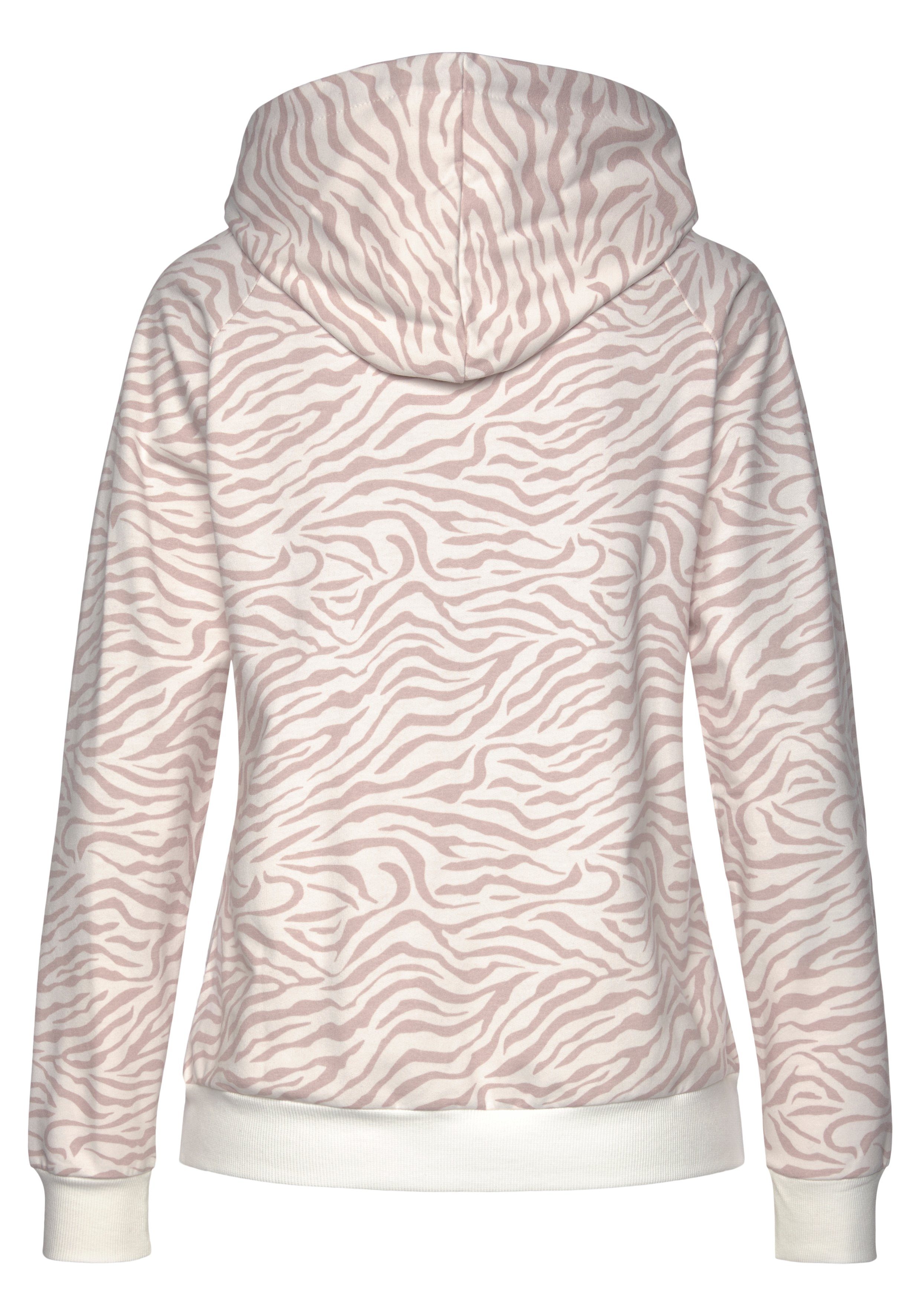 Lascana Capuchonsweatvest / sweatvest met details in rozegoud Sweatshirtjack met details in roségoud, loungewear