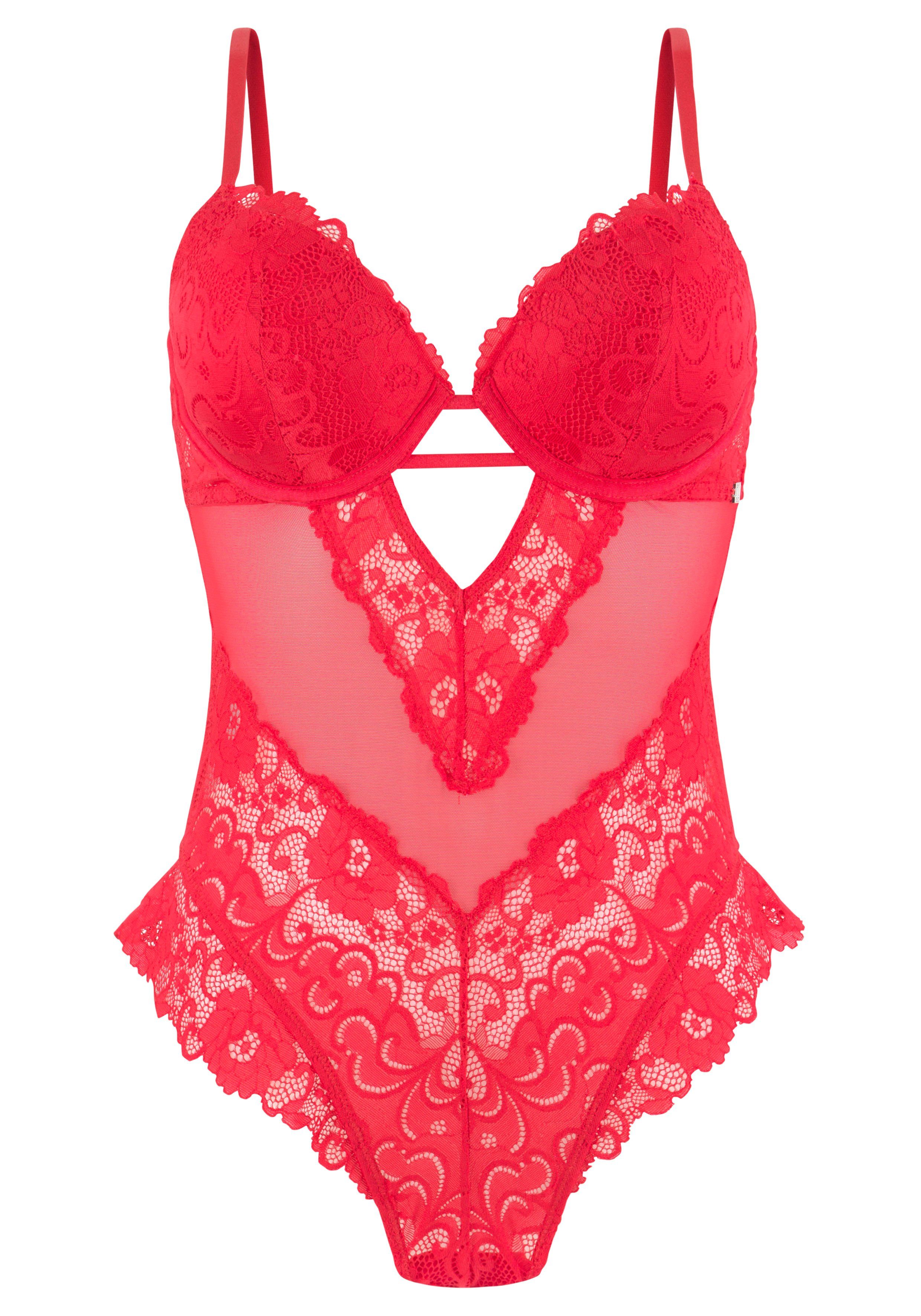 Jette Joop Body van bloemenkant met push-up effect, sexy lingerie, verleidelijke kleding