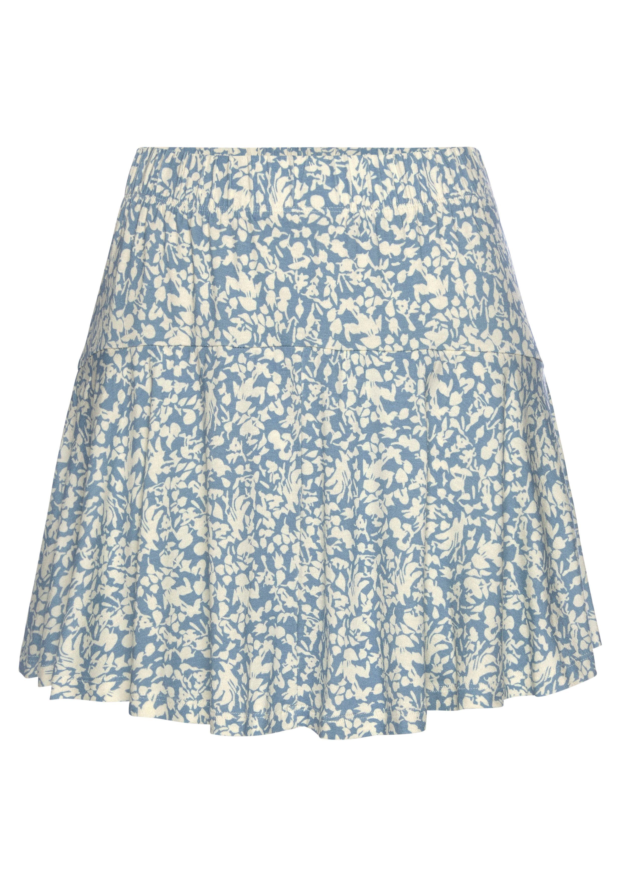 Vivance Broekrok met bloemenprint, skort, rok (skort) en korte broek (short), comfortabele tailleband