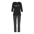 vivance dreams pyjama met madeliefje-print zwart