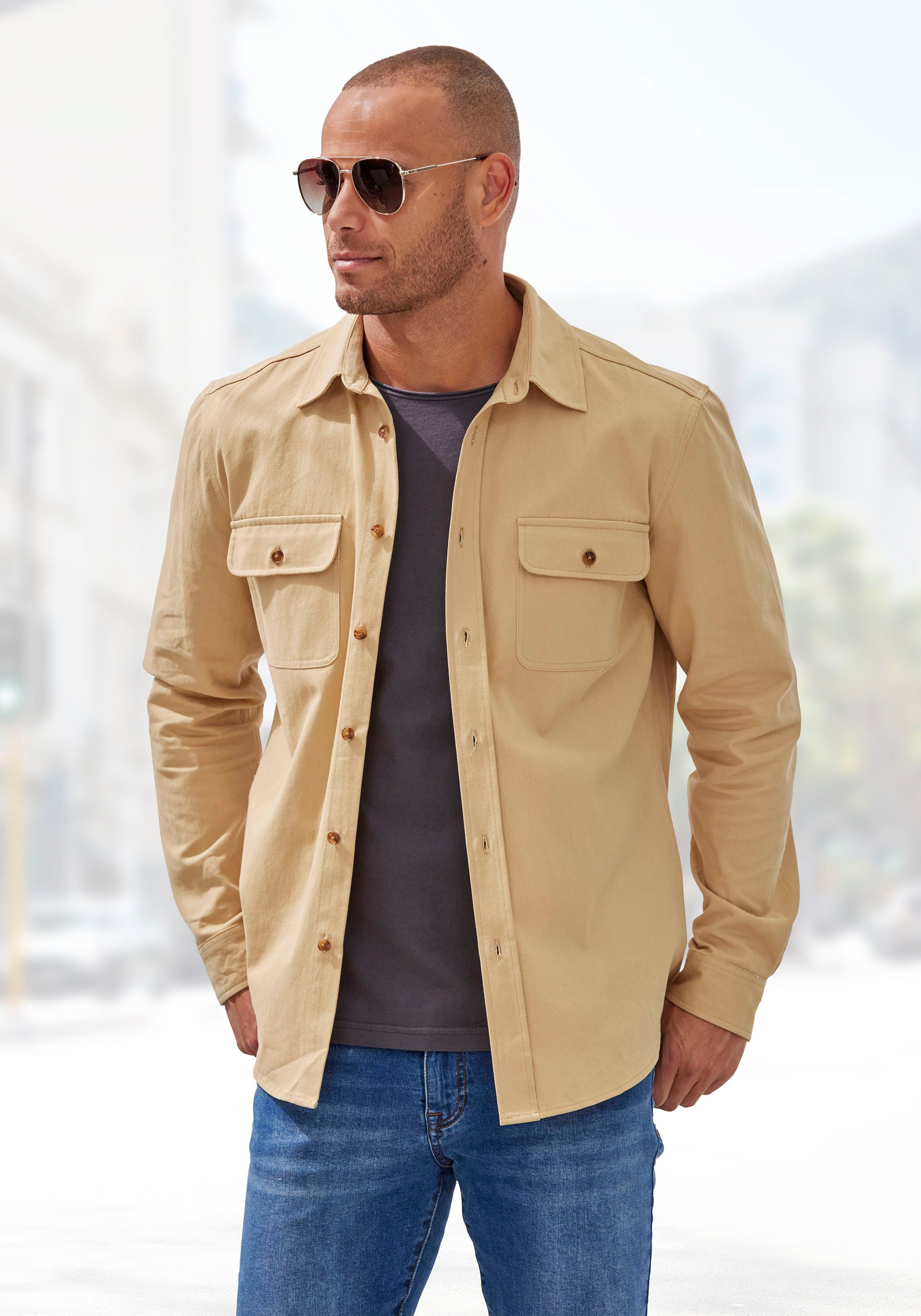 John Devin Overhemd met lange mouwen Coole overshirt
