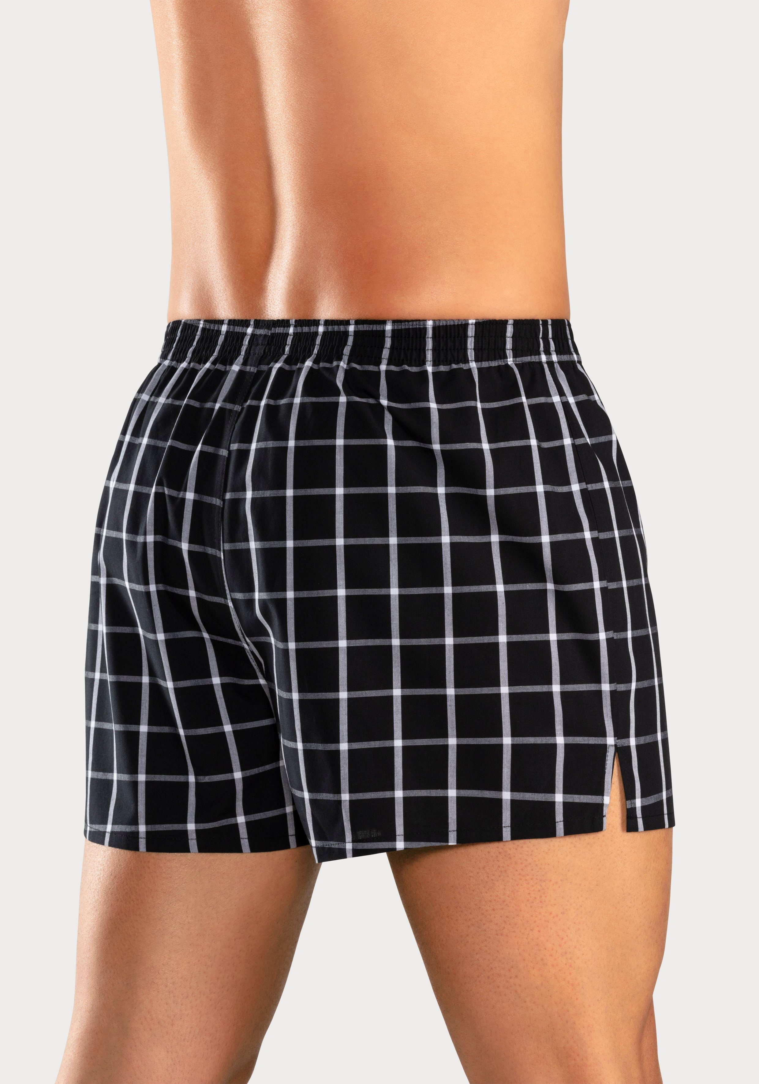 AUTHENTIC LE JOGGER Geweven boxershort vier verschillende dessins (set, 4 stuks)