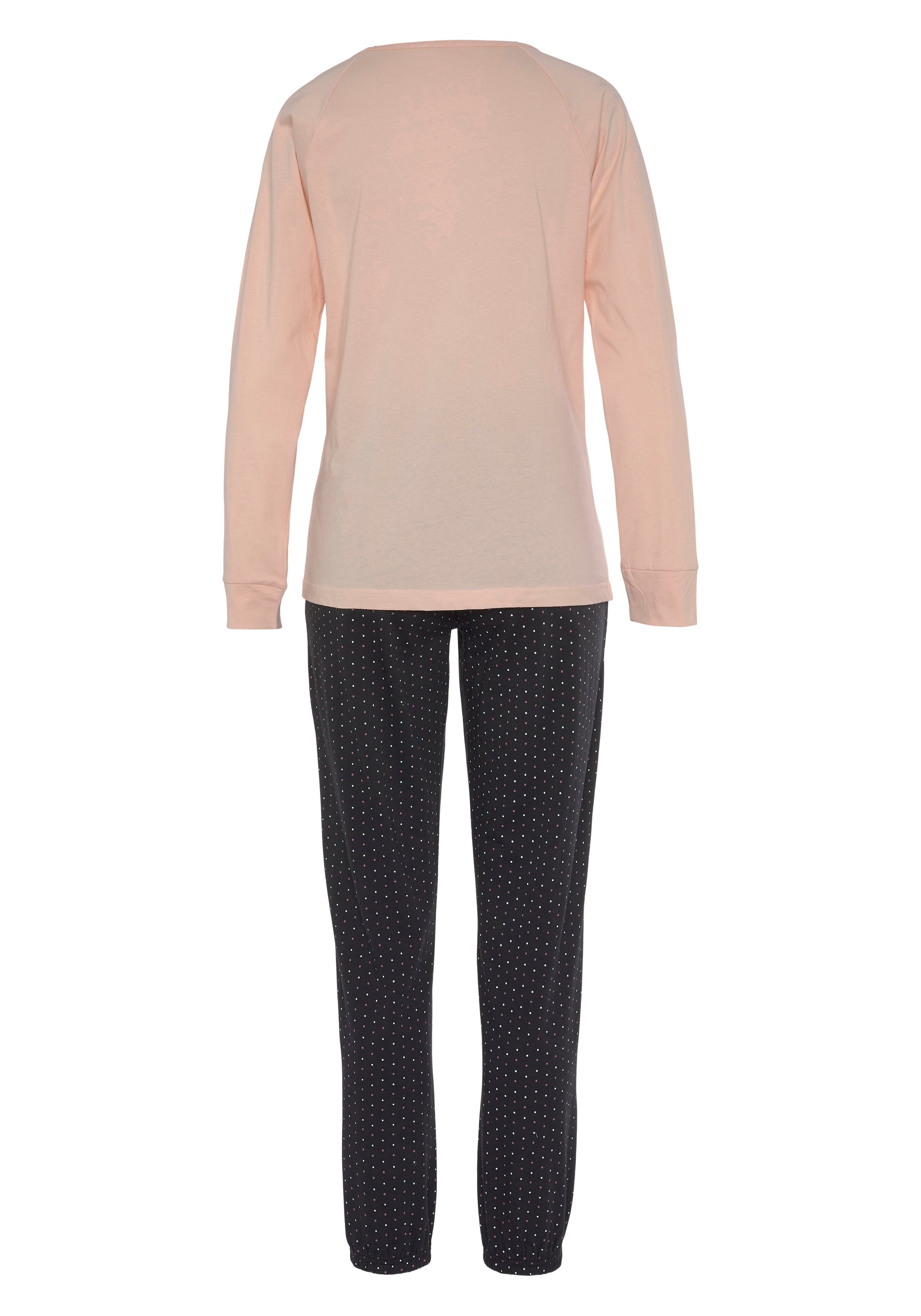 Vivance Dreams Pyjama met een grote frontprint (2-delig)