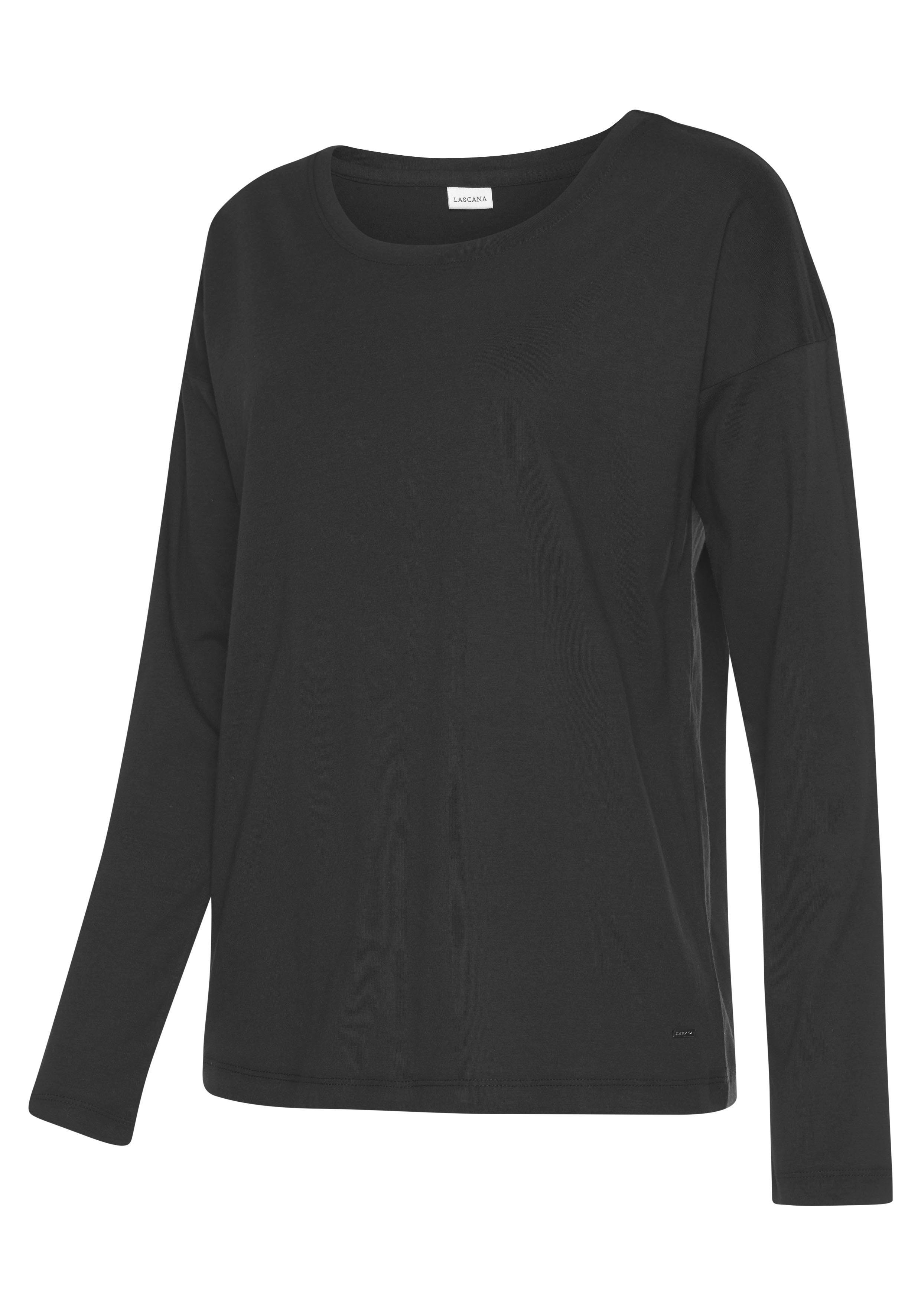 Lascana Pyjama top met afhangende schouders