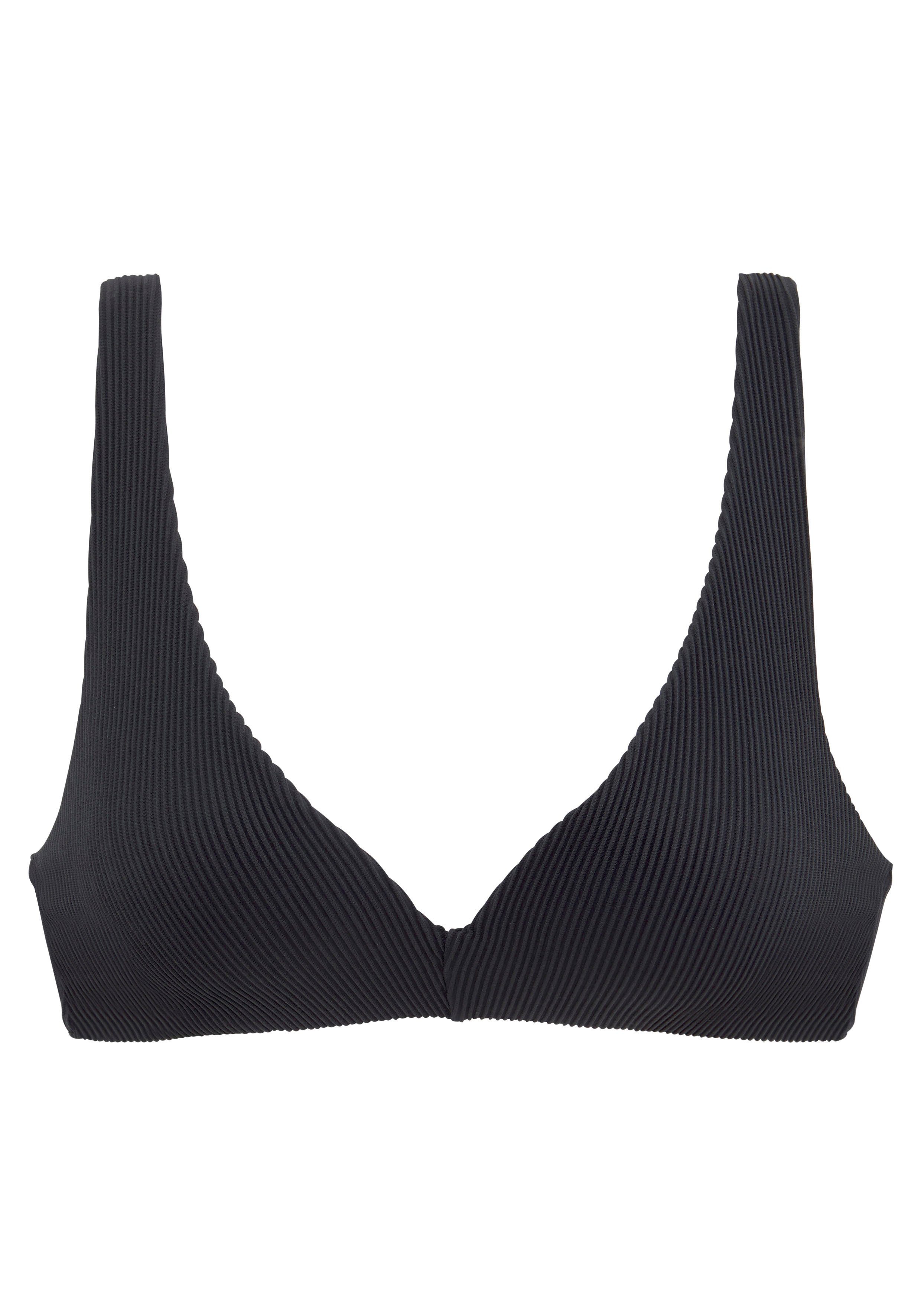 sunseeker triangel-bikinitop fancy met push-up effect zwart