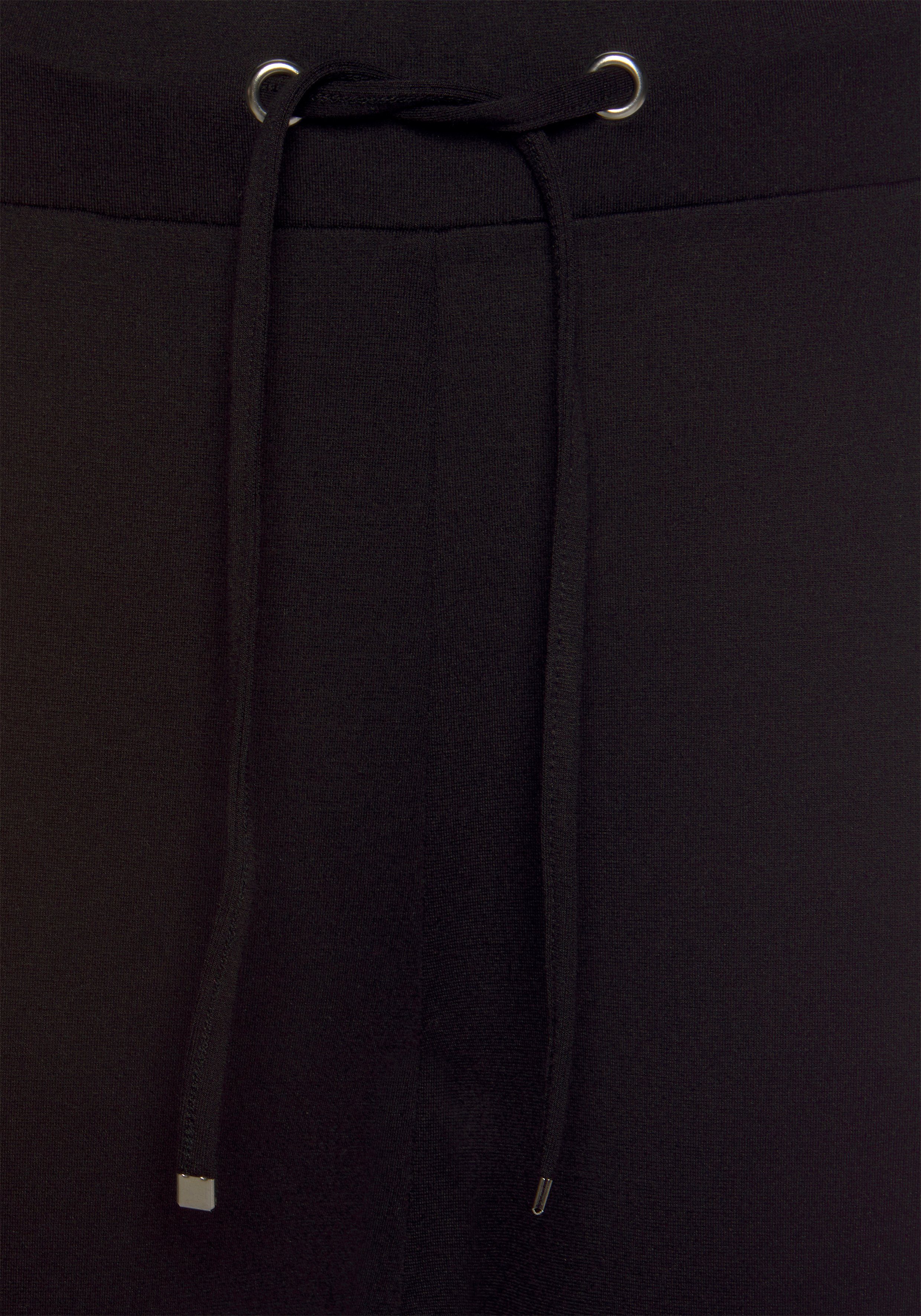 Lascana Jogpants met elastische tailleband en riemlussen, loungewear (1-delig)
