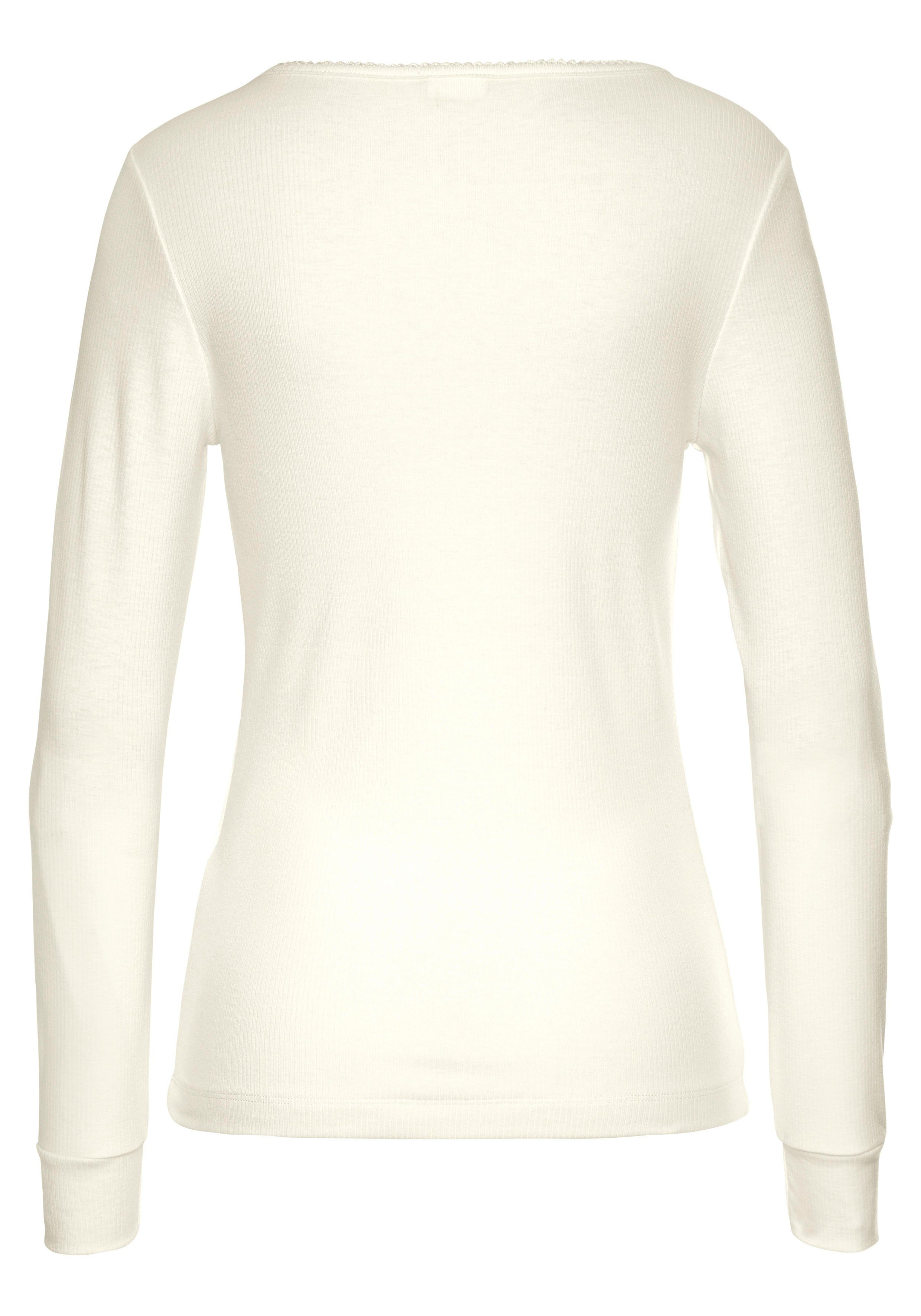 Lascana Pyjama top van ribbreisel