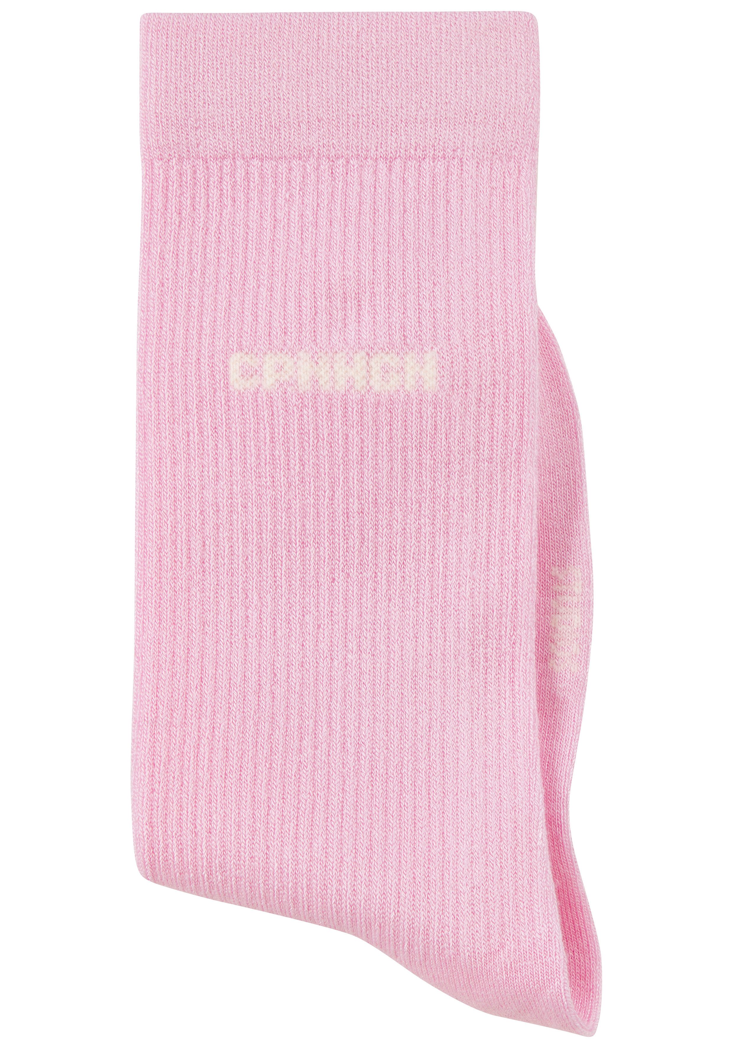 Copenhagen Studios Basic sokken met ribstructuur en borduursel (set, 3 paar)