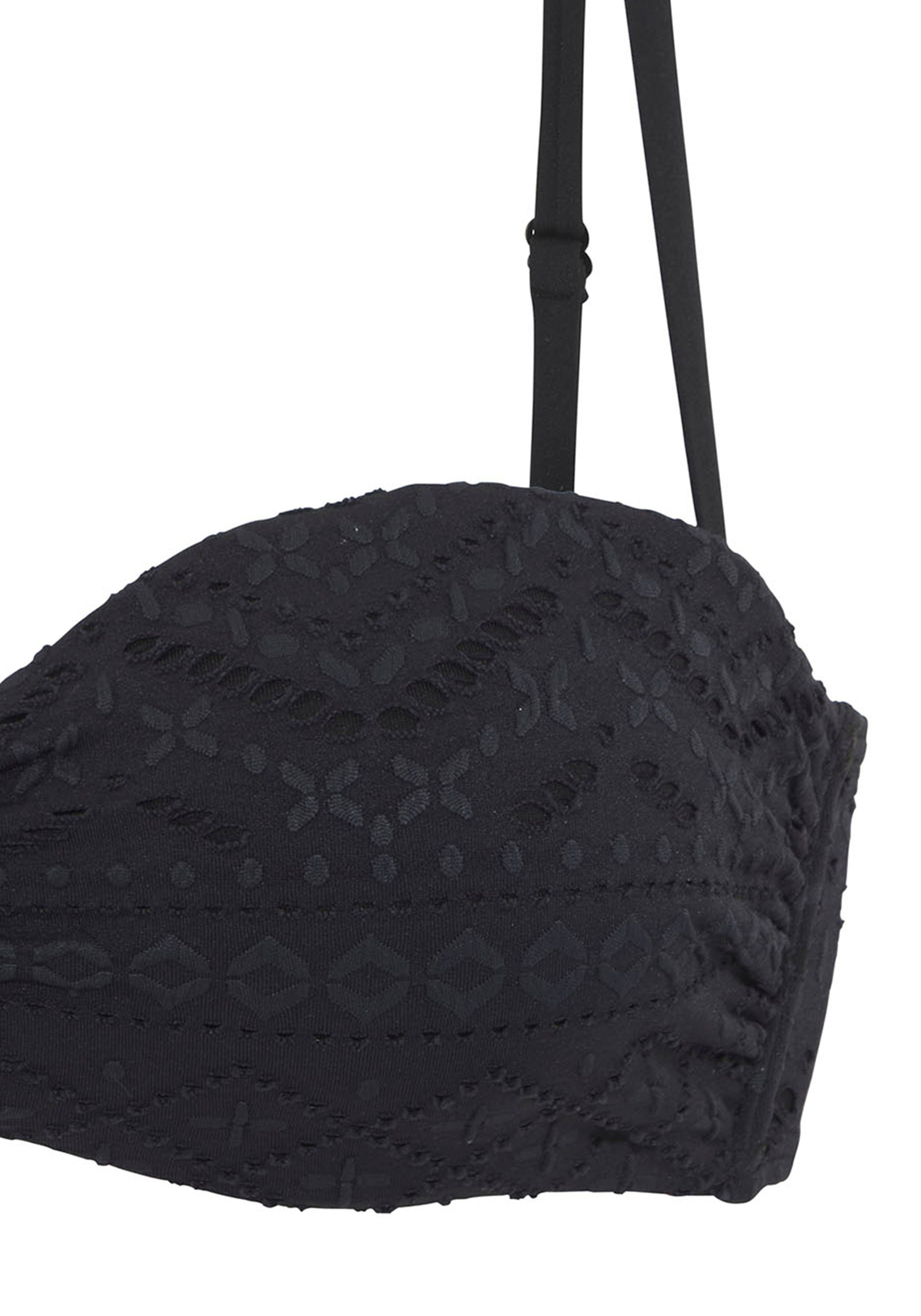 Lascana Beugelbandeau bikinitop Omara met broderie anglaise
