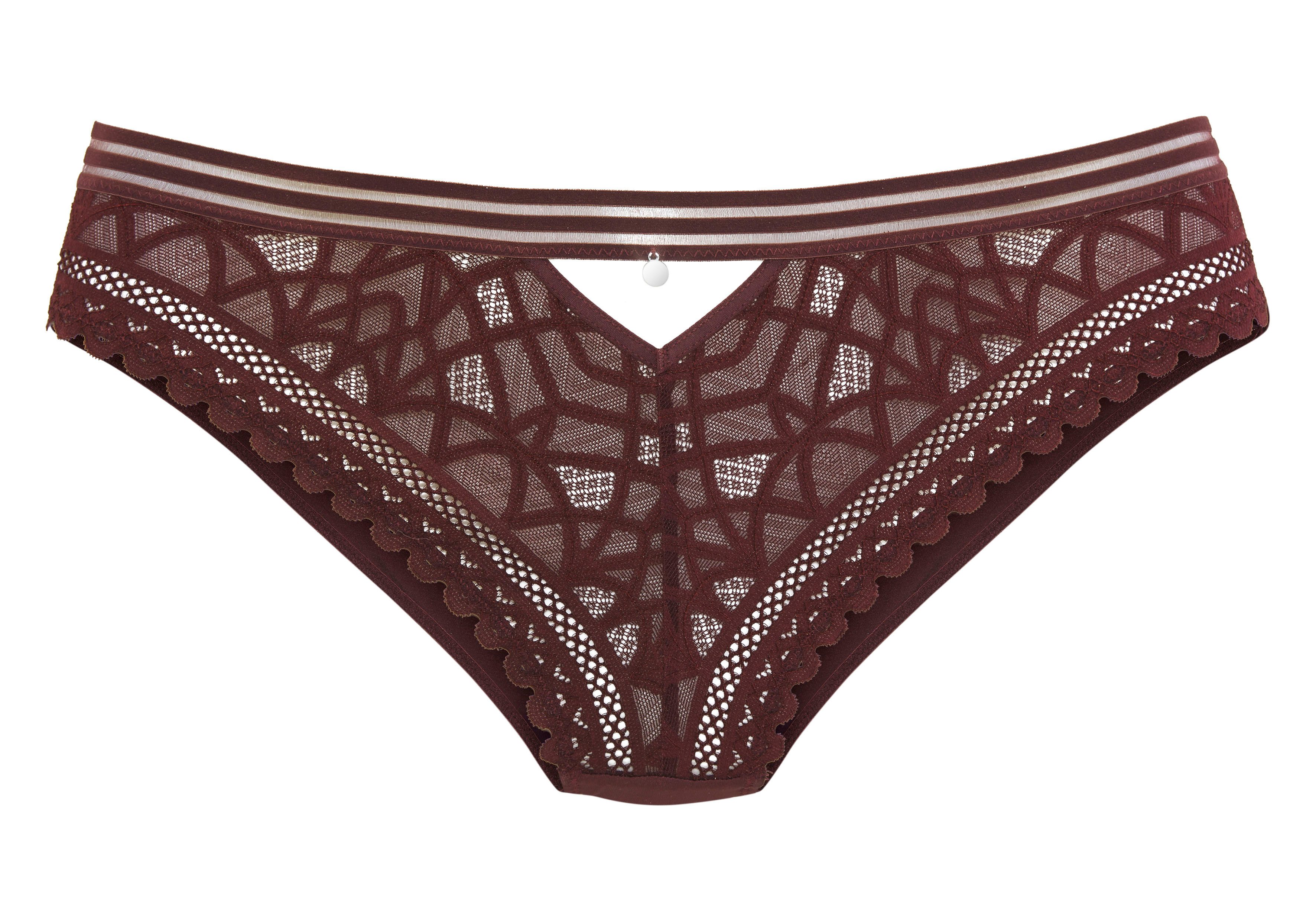 s.Oliver RED LABEL Beachwear Slip Milene met edele band en modieus accessoire aan de voorkant in het midden