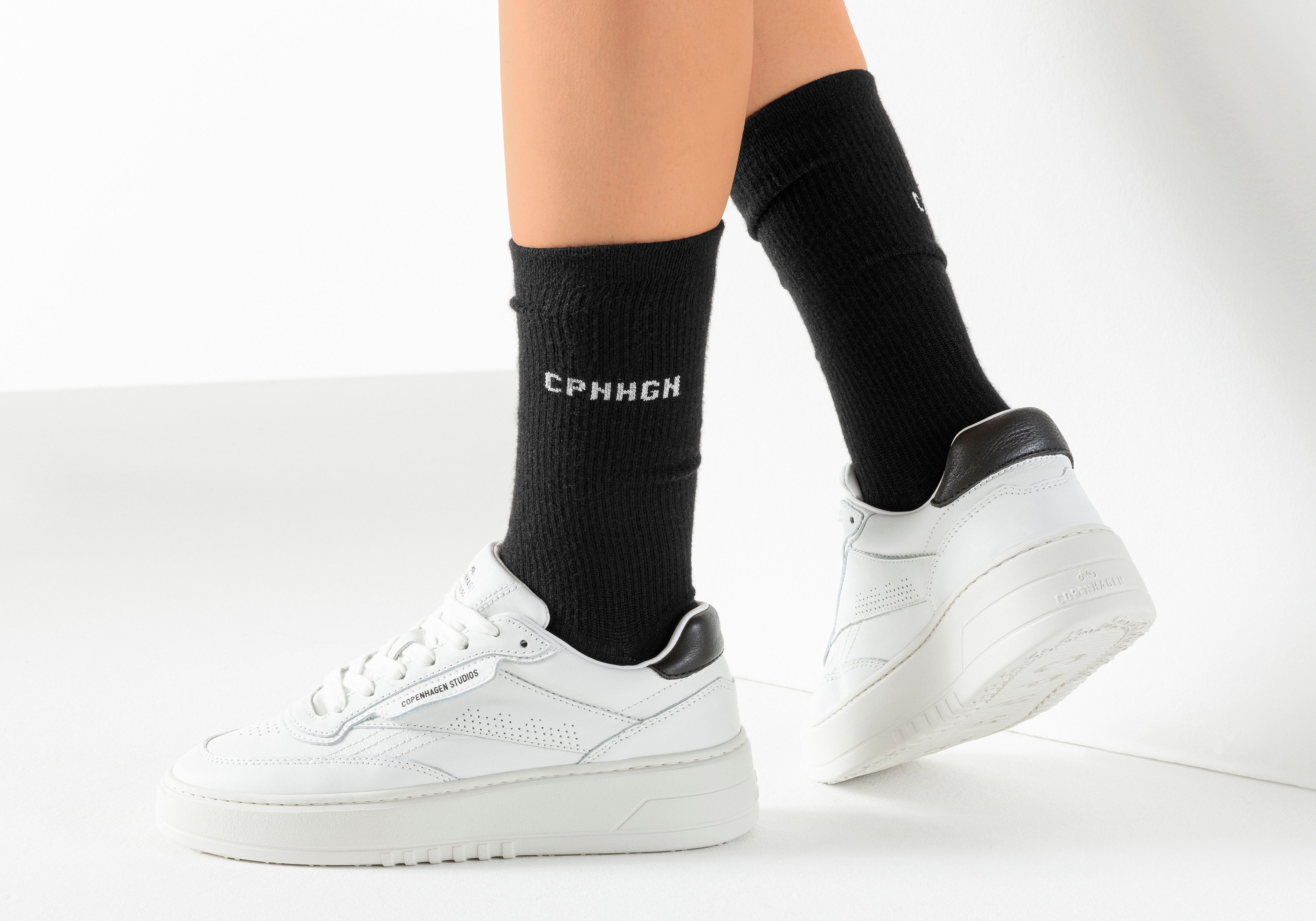 Copenhagen Studios Basic sokken met ribstructuur en borduursel (set, 3 paar)