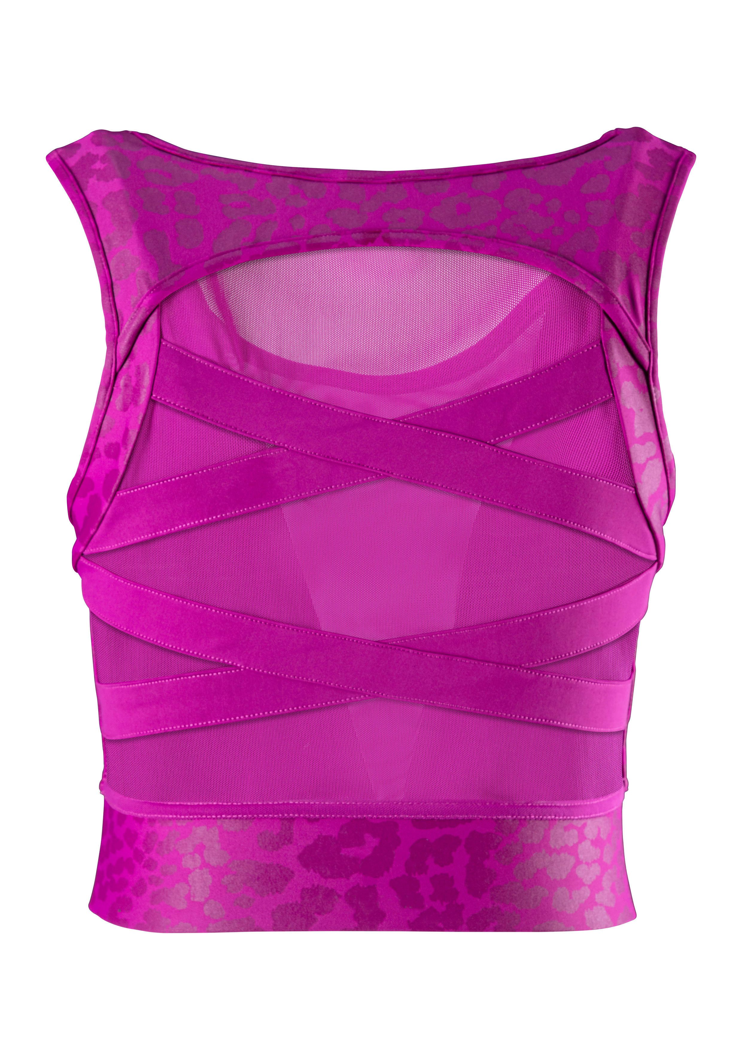 active by Lascana Crop-top met luipaardprint