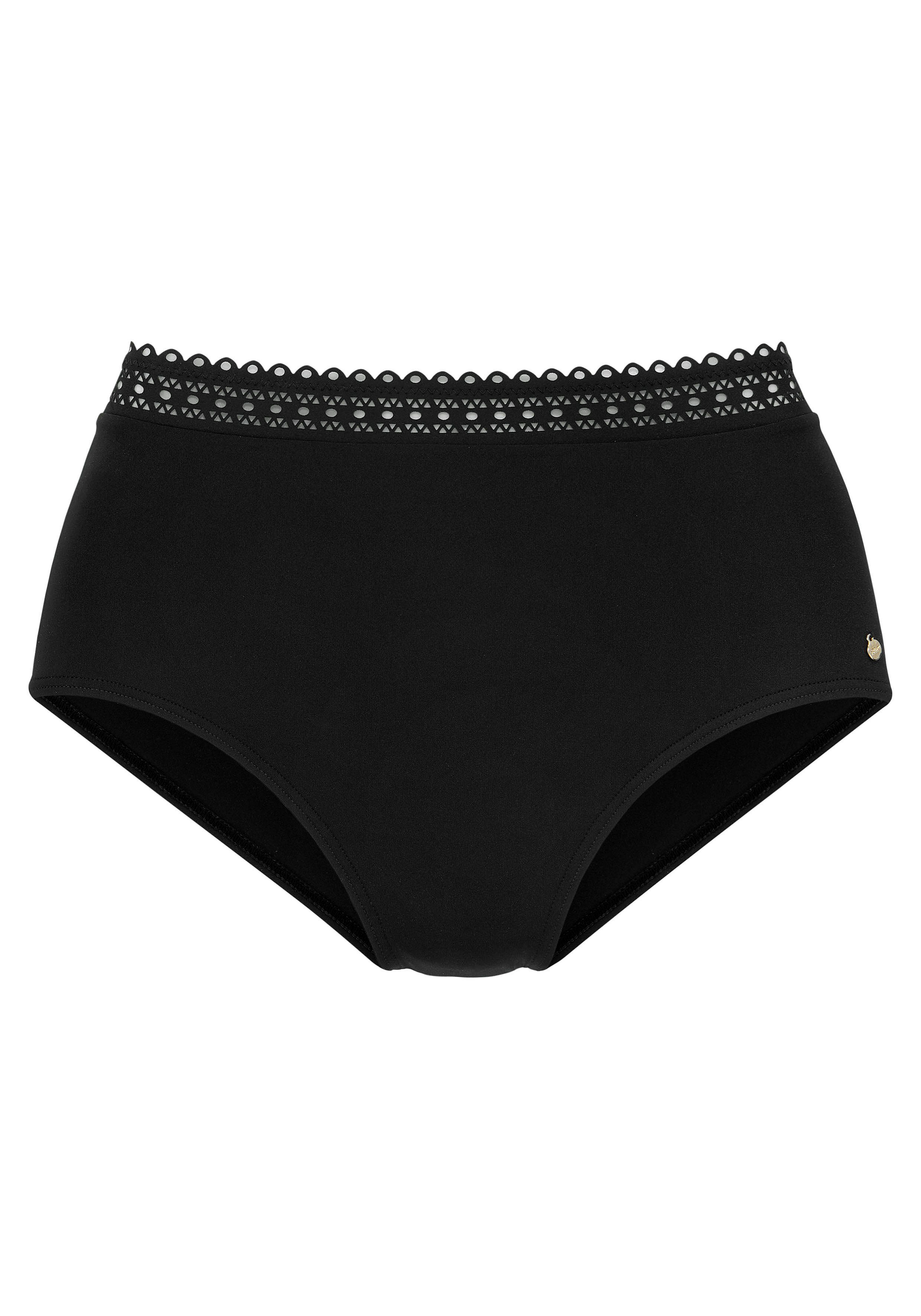 s.Oliver RED LABEL Beachwear Bikinibroekje Aiko met gehaakte look bikini broekjes zwart