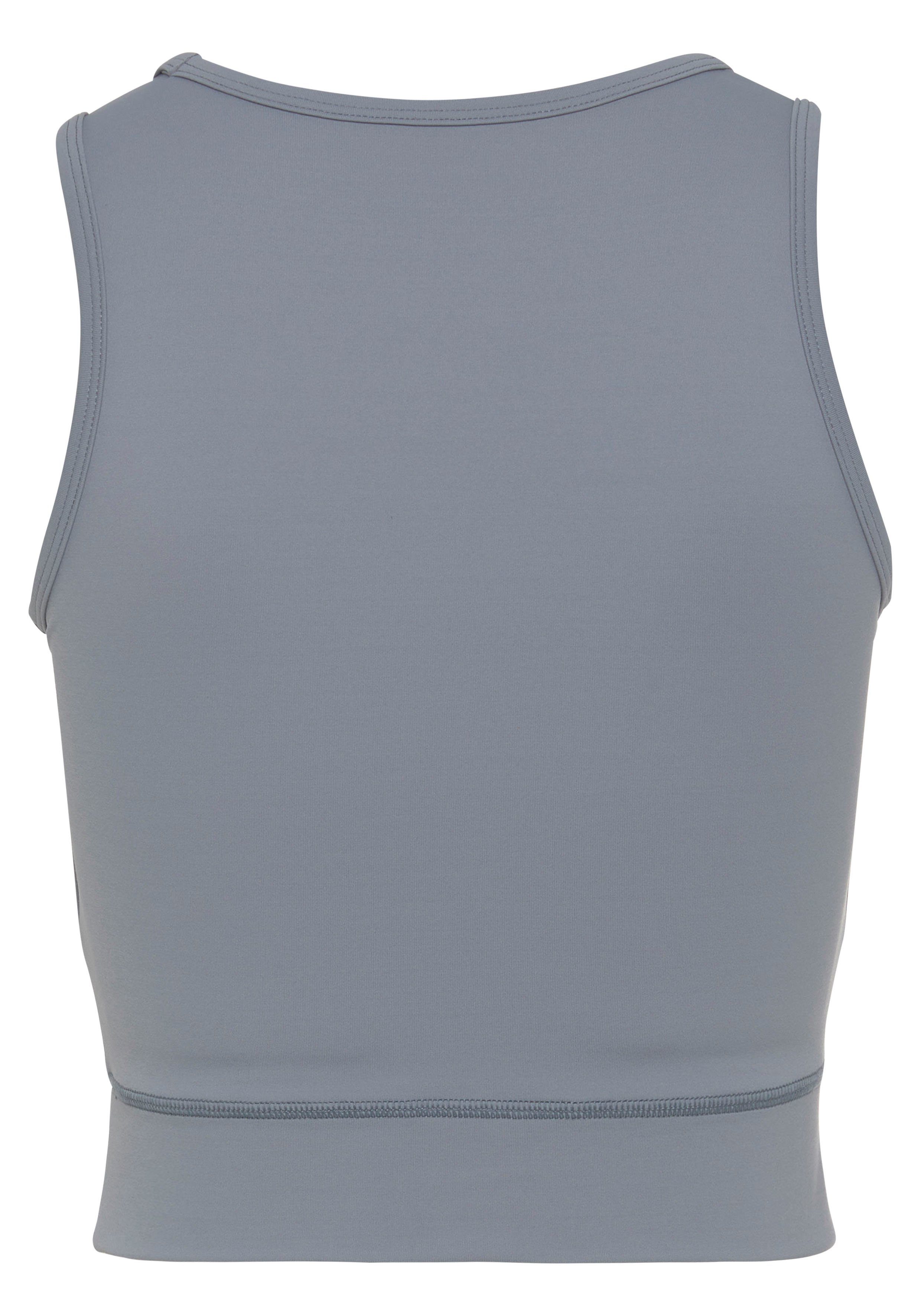 active by Lascana Crop-top met rimpeling en mesh-inzetten