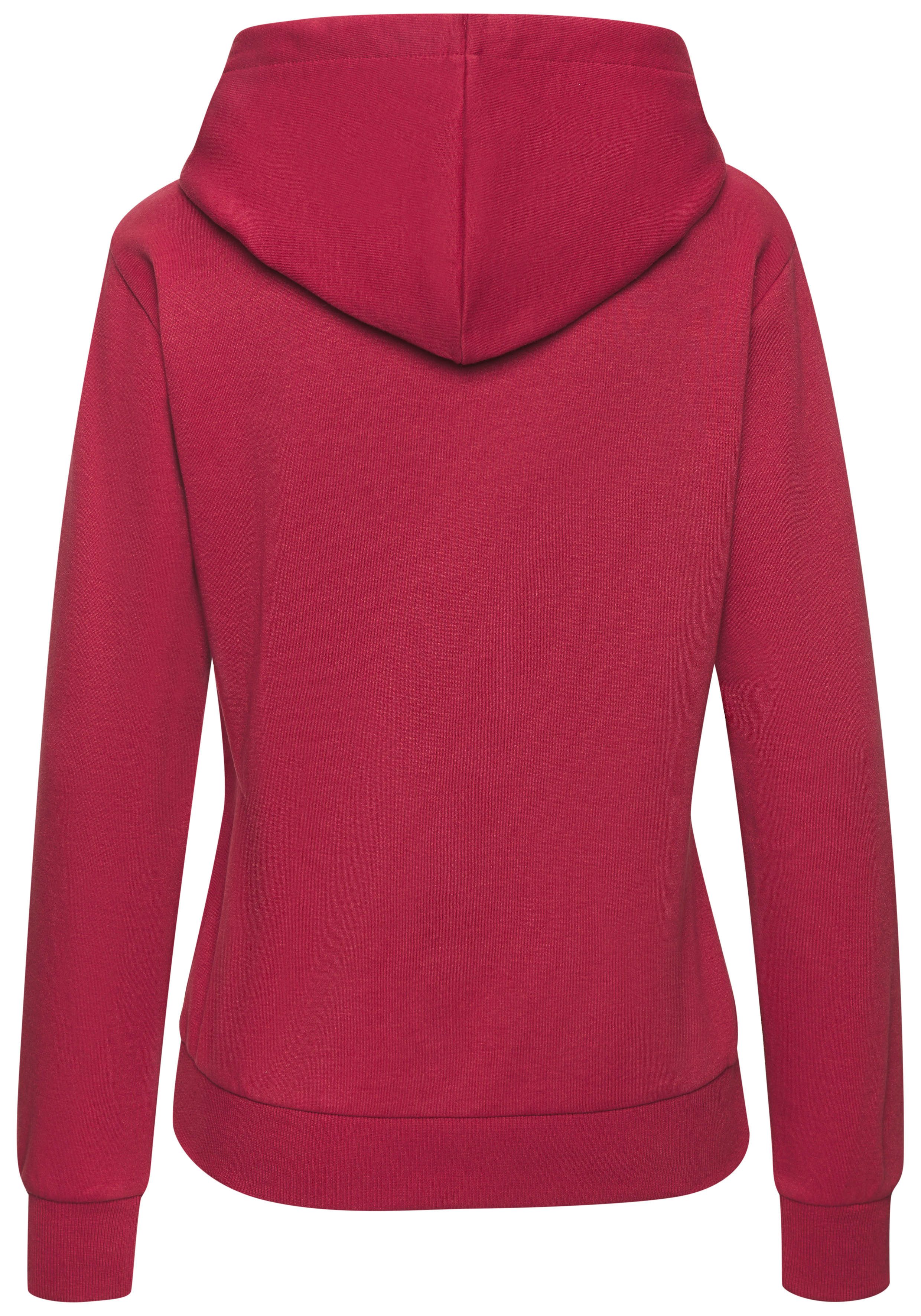 H.I.S Hoodie met kangoeroe zak en streepdru print