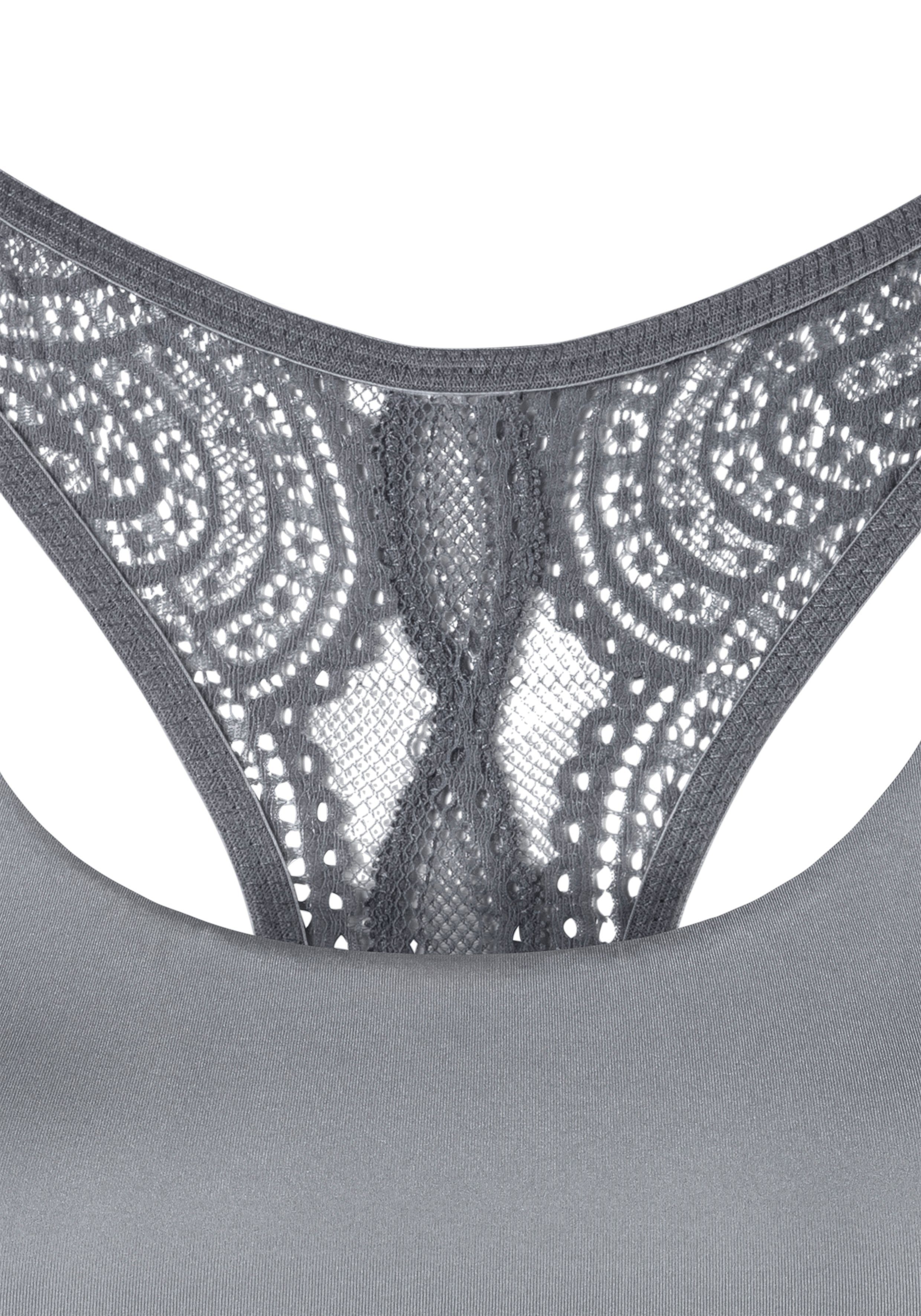 Lascana Bustier met racerback en fijne kant