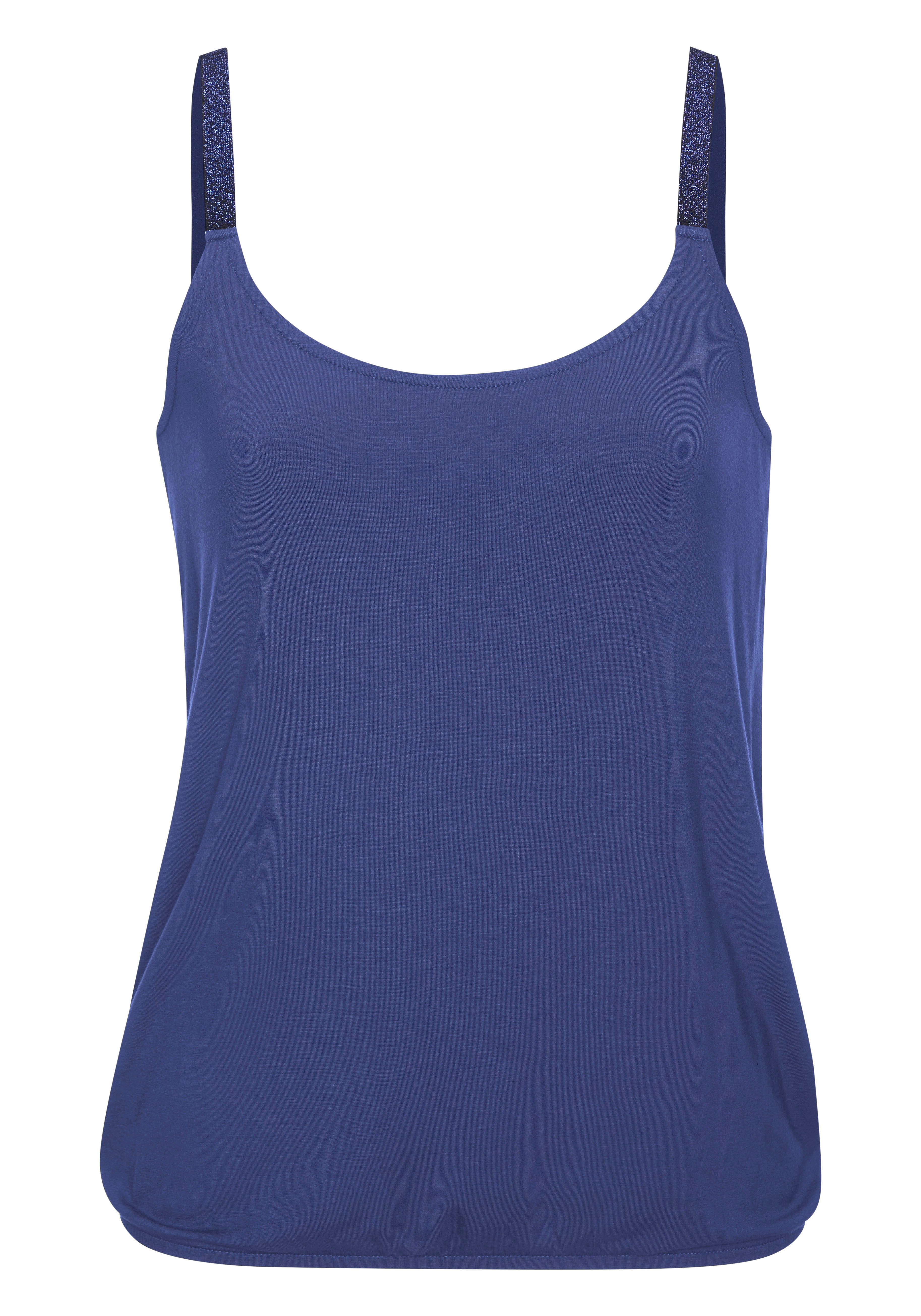 Vivance Top Met elastische glitters van zachte viscose-stretch (Set van 2)