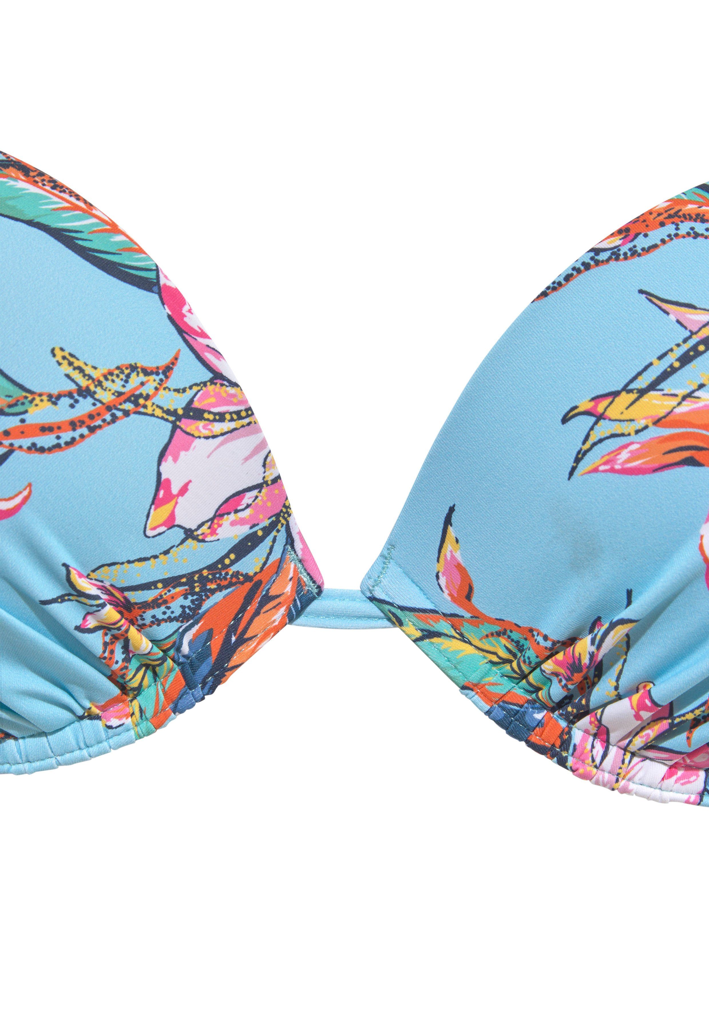 Lascana Push-upbikinitop MALIA met tropische print