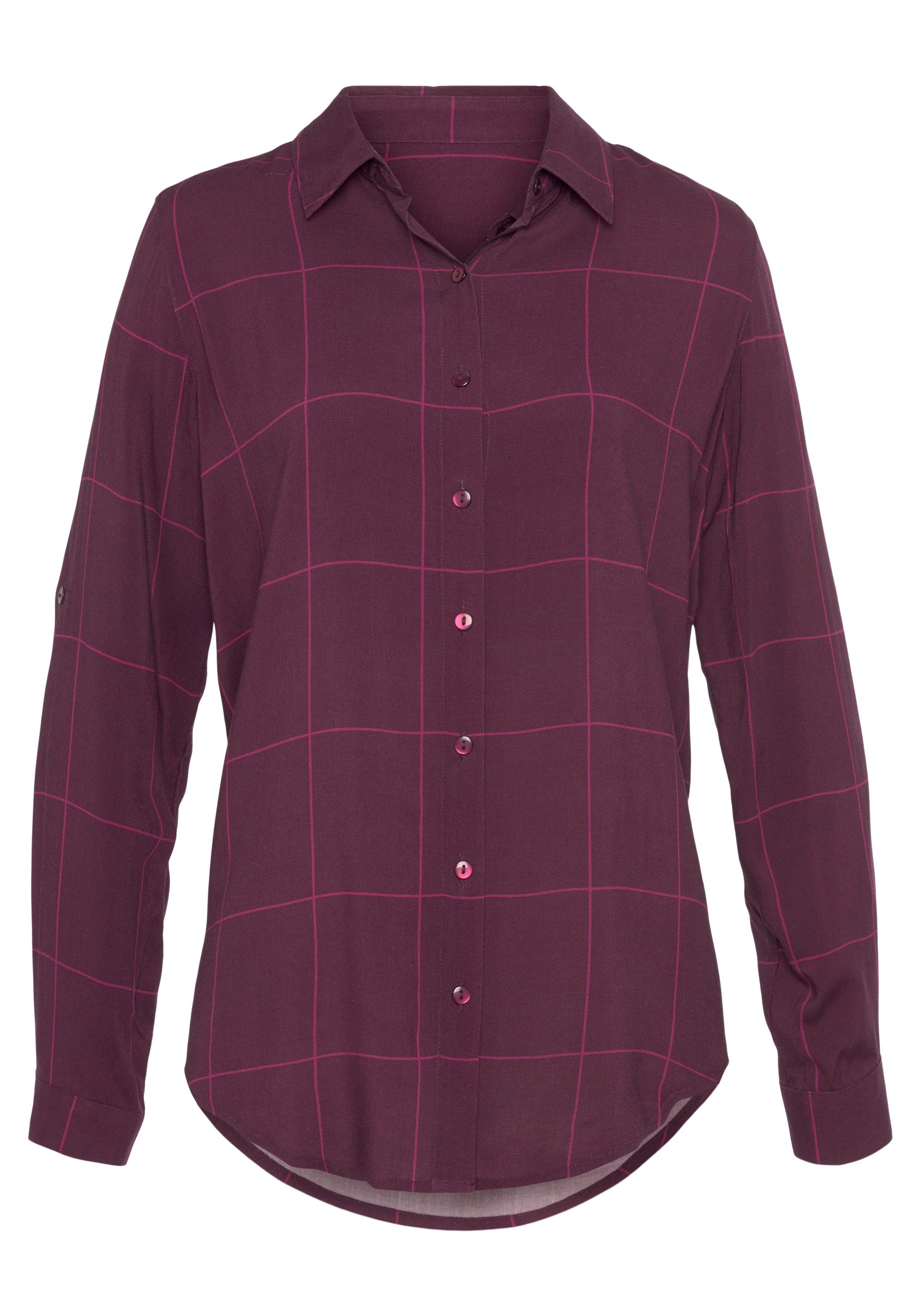 Lascana Overhemdblouse met geruit patroon