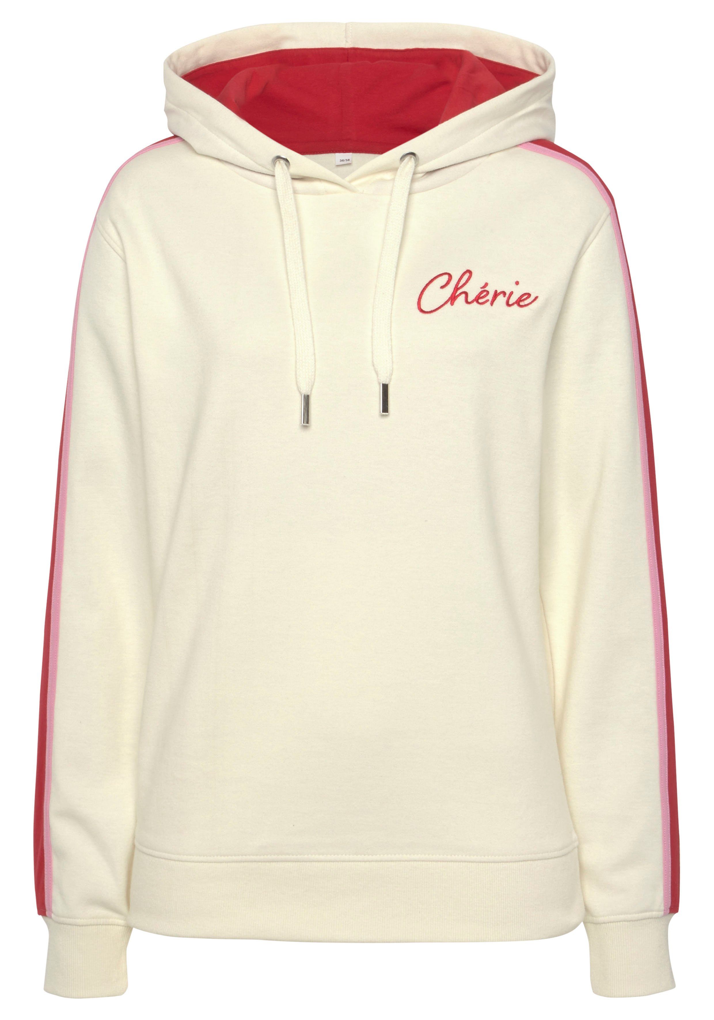 Vivance Hoodie met contrasterende accentueringen, loungeanzug (1-delig)
