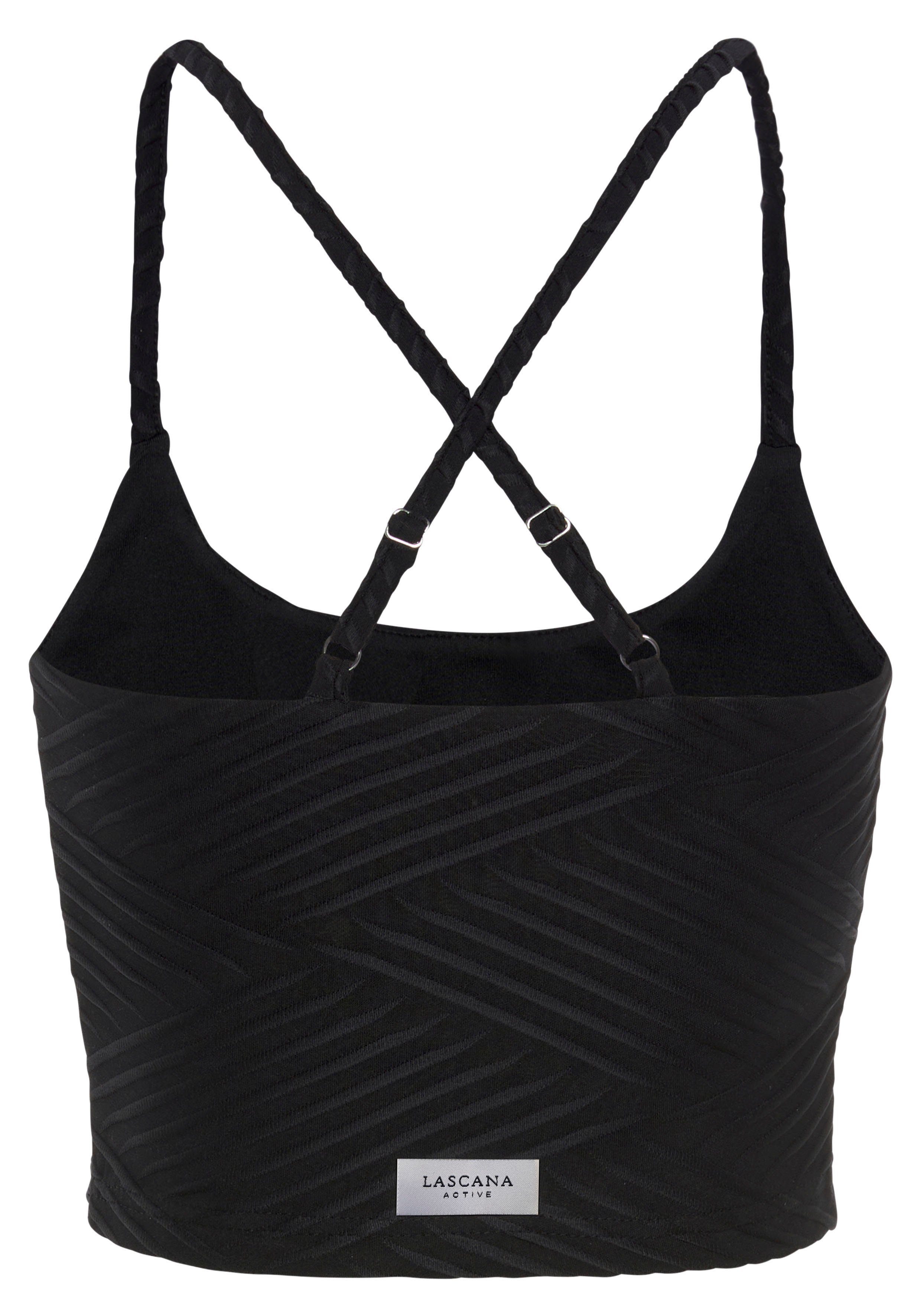 active by Lascana Crop-top met 3d-structuur