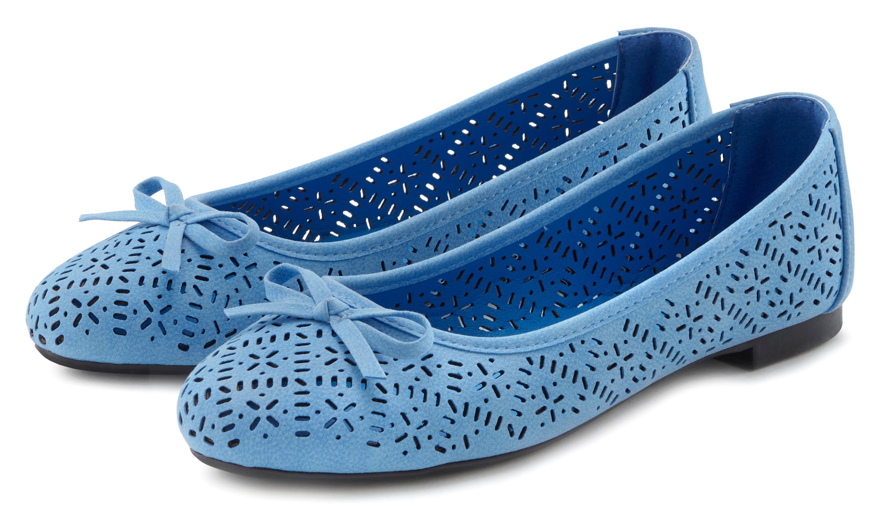 Lascana Ballerina's Vrijetijdsschoen, slipper, lage schoen met kleine cut-outs VEGAN
