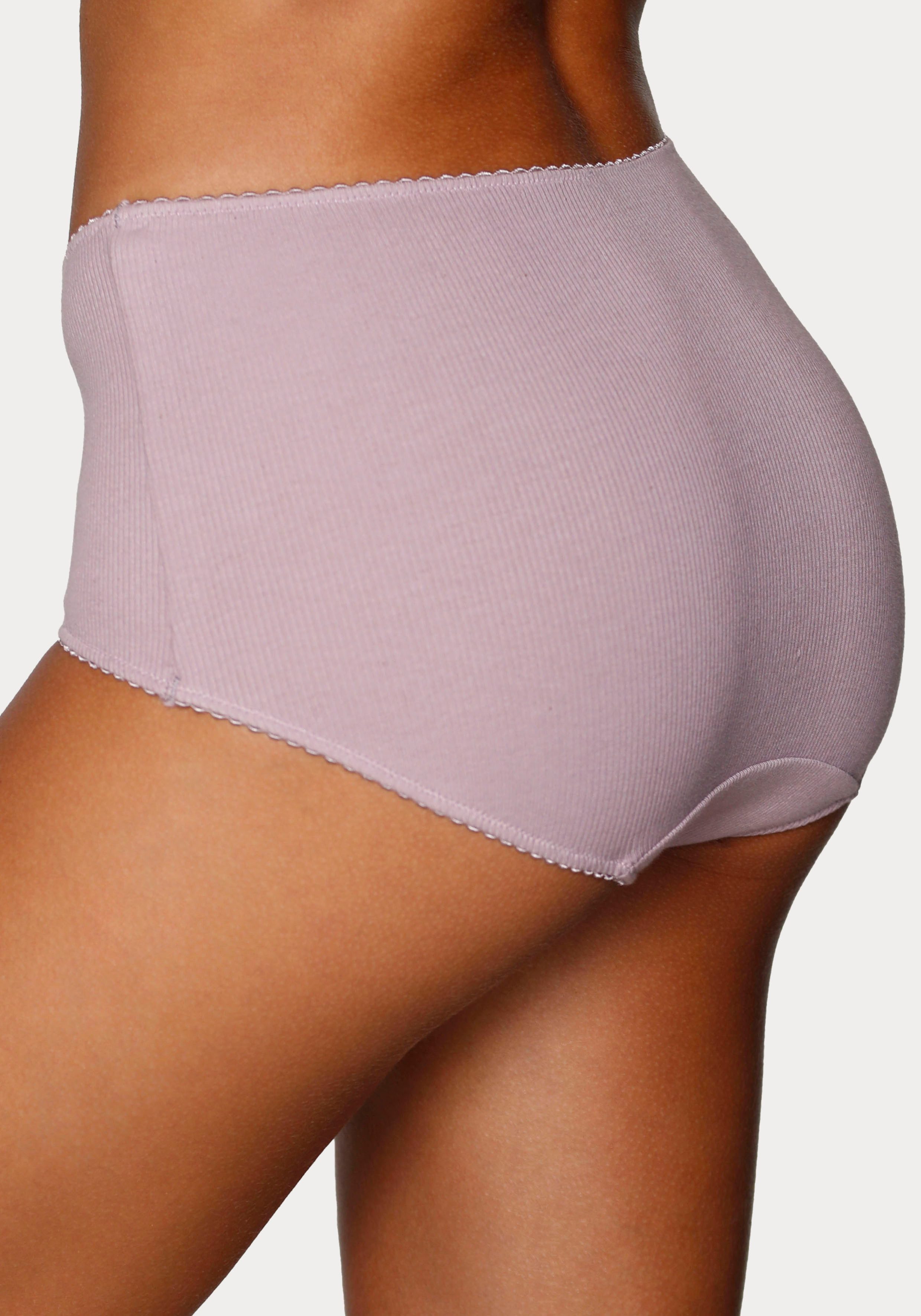 Vivance Tailleslip van zachte en elastische ribstof, met delicate roosjes vooraan (3 stuks)
