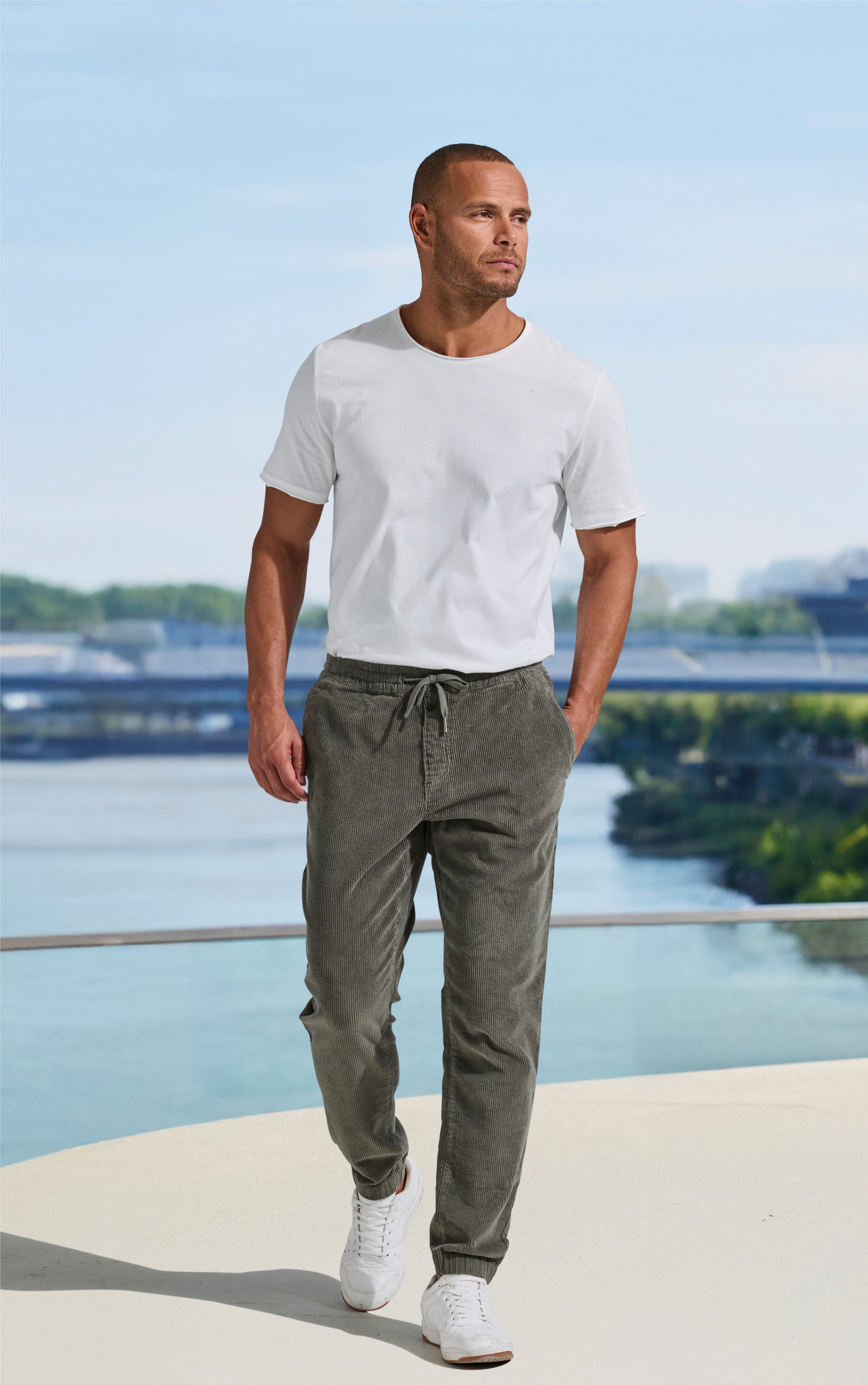John Devin T-shirt Relaxed fit, korte mouwen, vrijetijdsshirt met ronde hals van 100% katoen (set, 2)