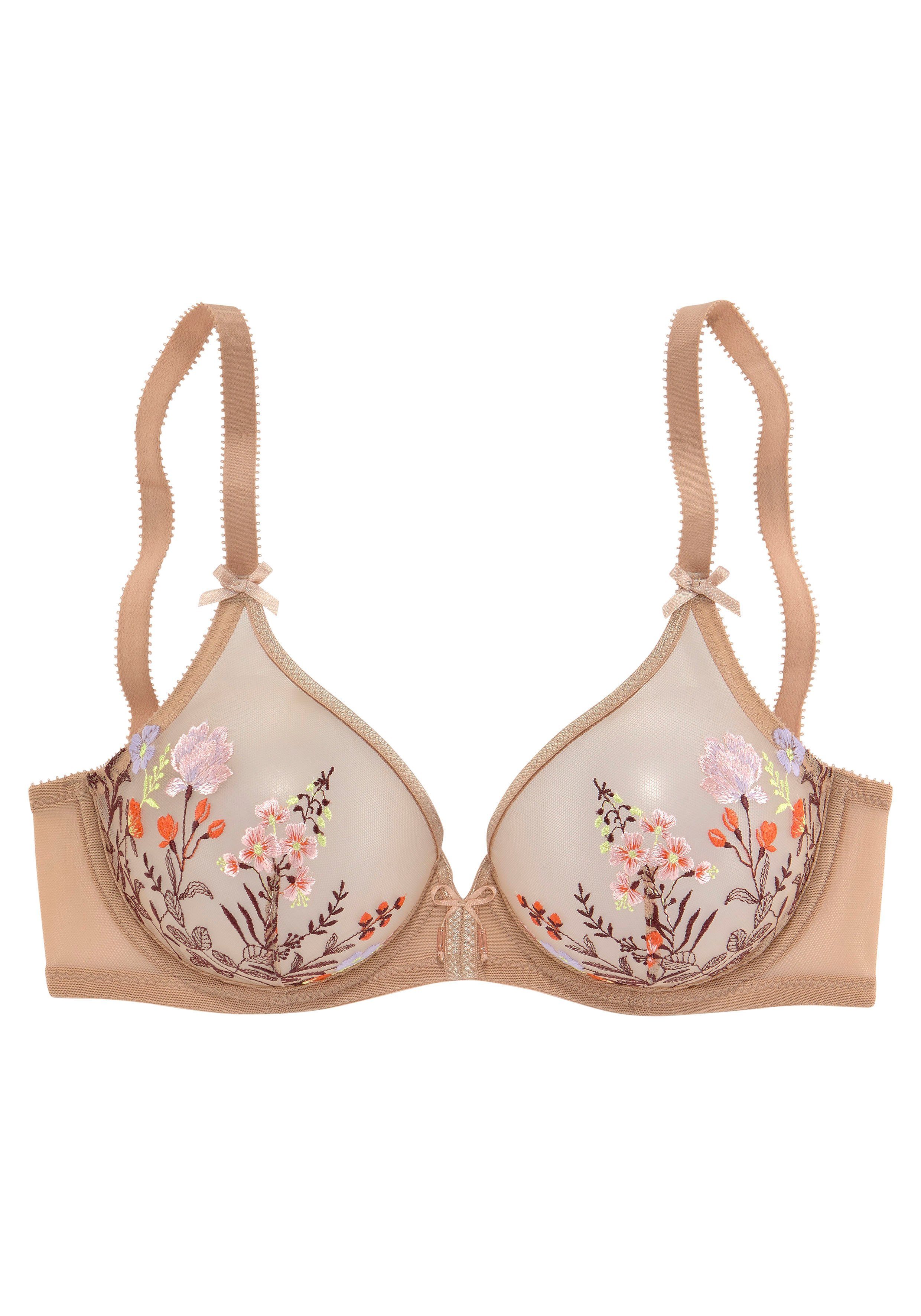Lascana Beugel-bh Maria met bloemen van chique borduurkant, sexy dessous
