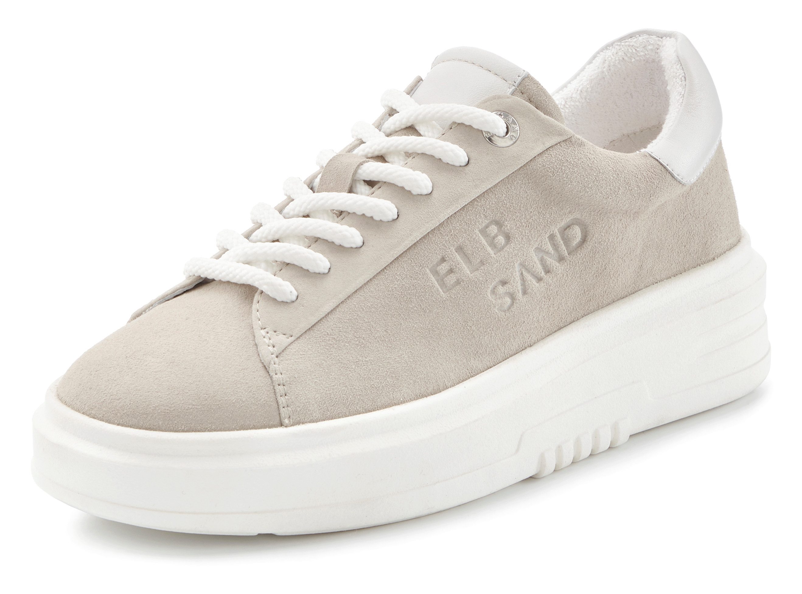 Elbsand Sneakers Veterschoenen Veterschoen, vrijetijdsschoen van leer met modieuze plateaus zool