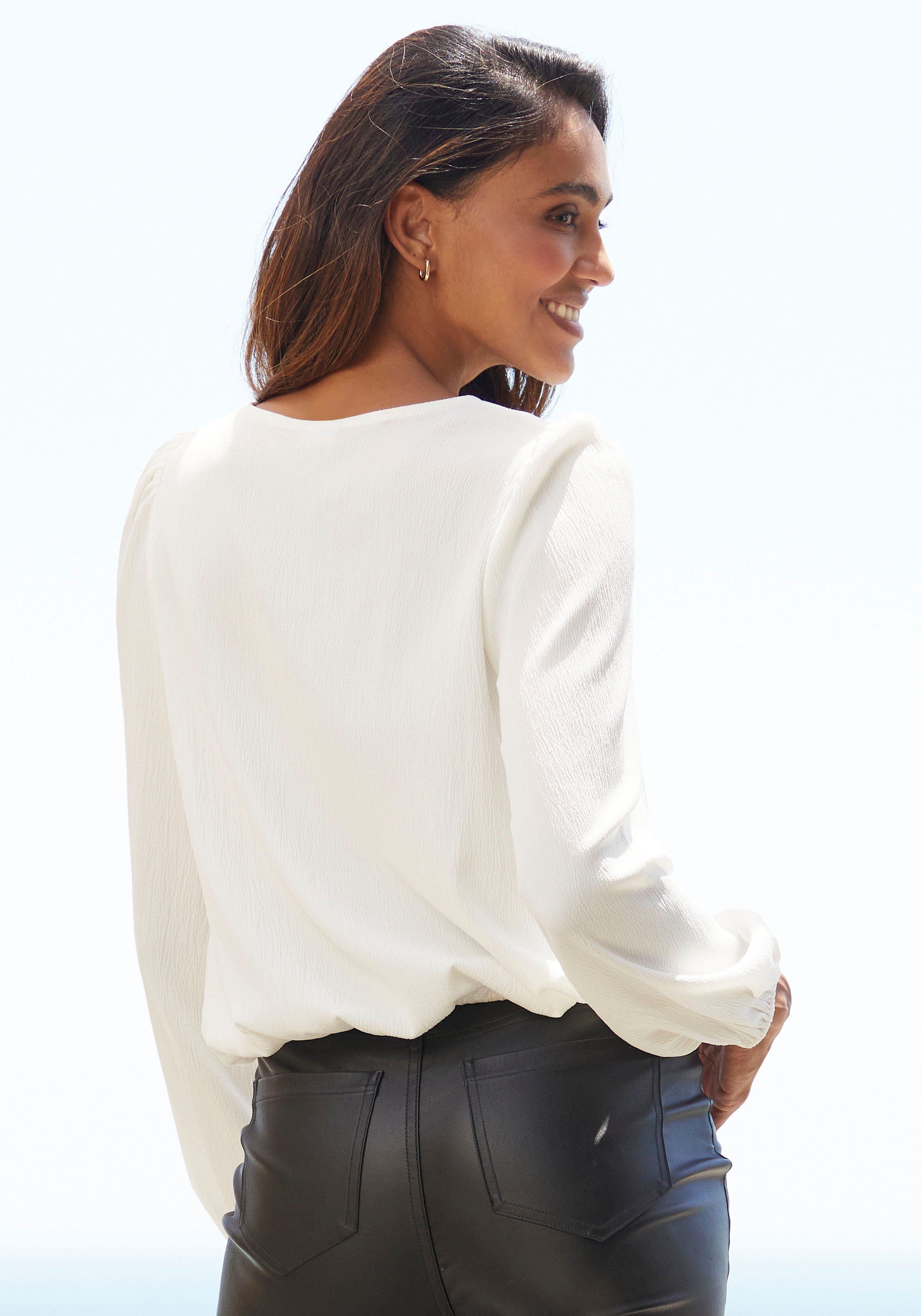 Lascana Blouse zonder sluiting met kettingdetails, elegante damesblouse, modieus, feestelijk