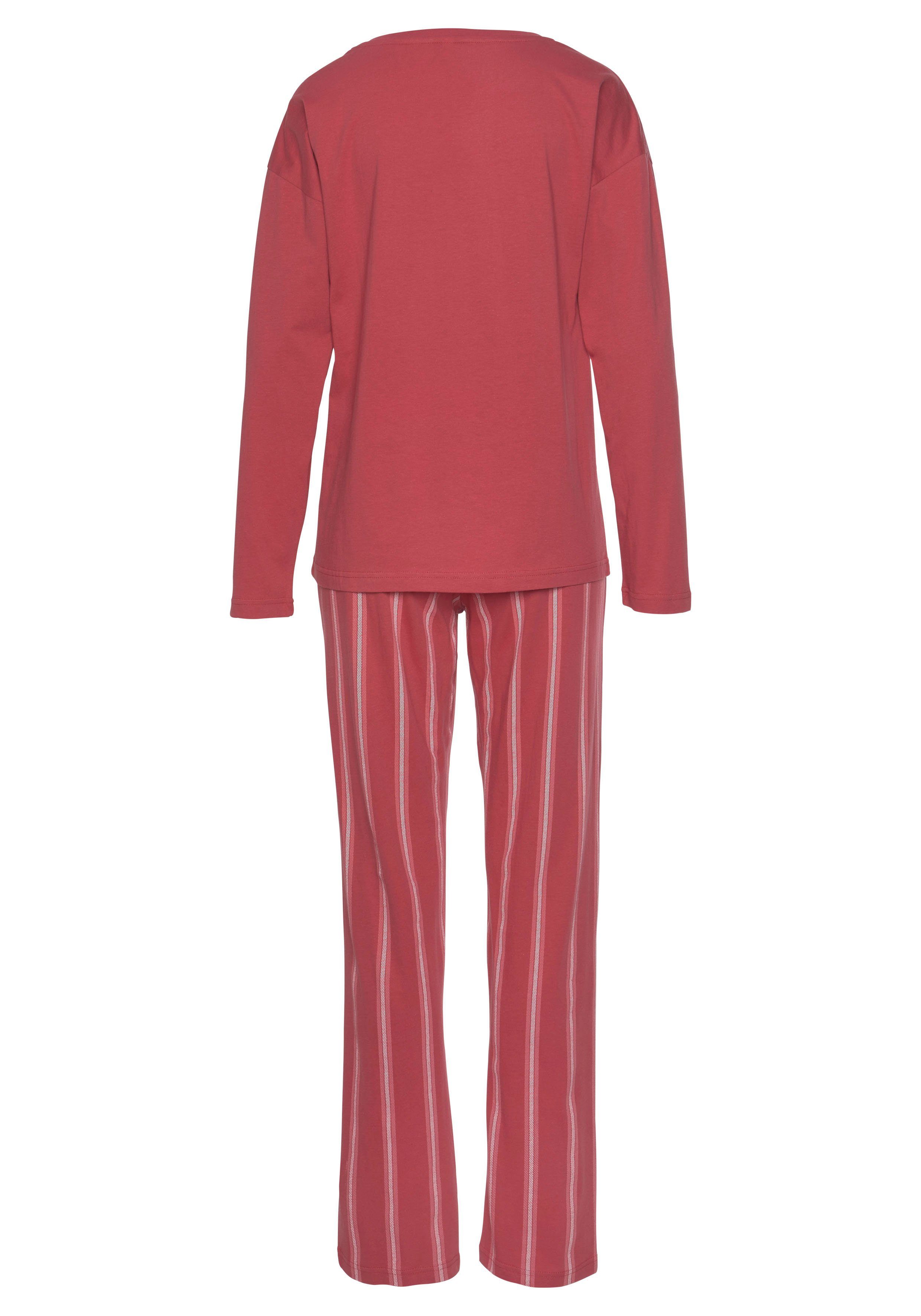 Vivance Dreams Pyjama met frontprint (2-delig, 1 stuk)