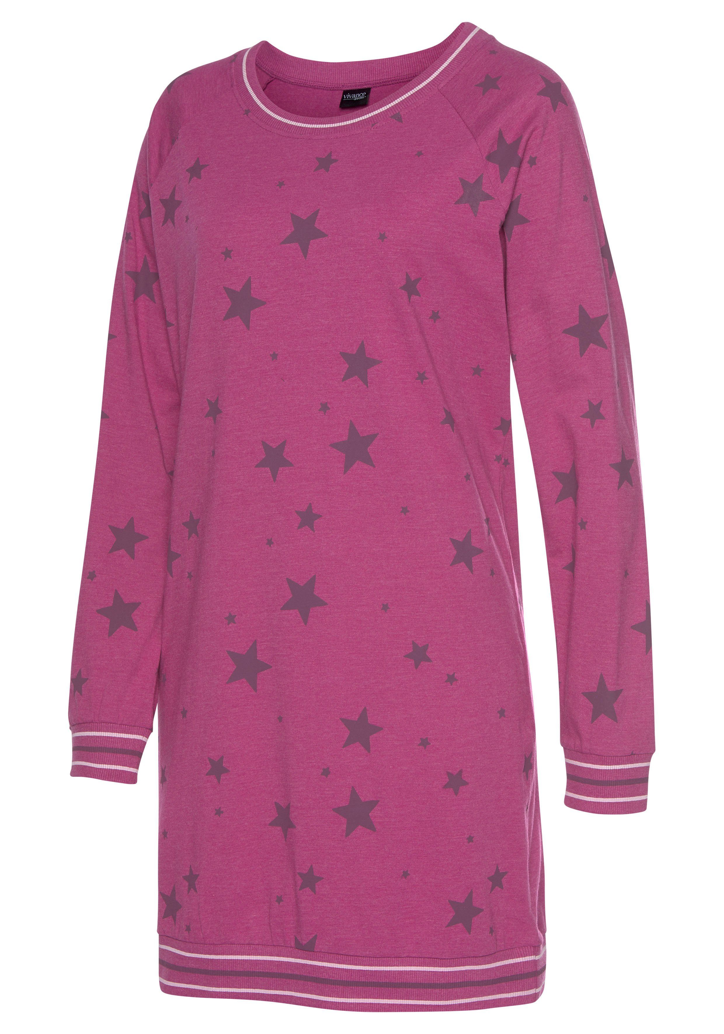 Vivance Dreams Nachthemd met trendy sterrenprint